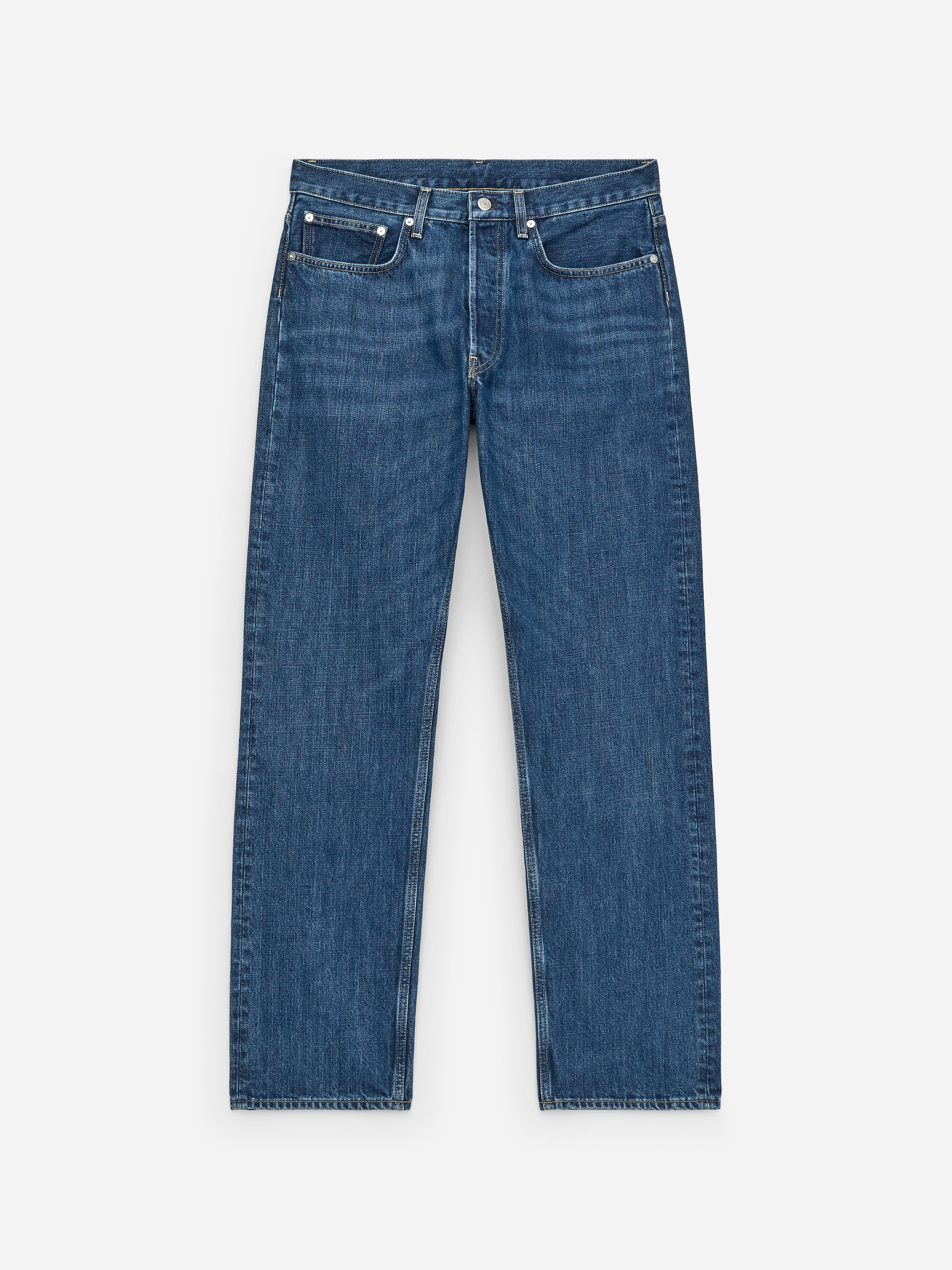 CLIFF Regular Straight Jeans-#3E64A7-17683