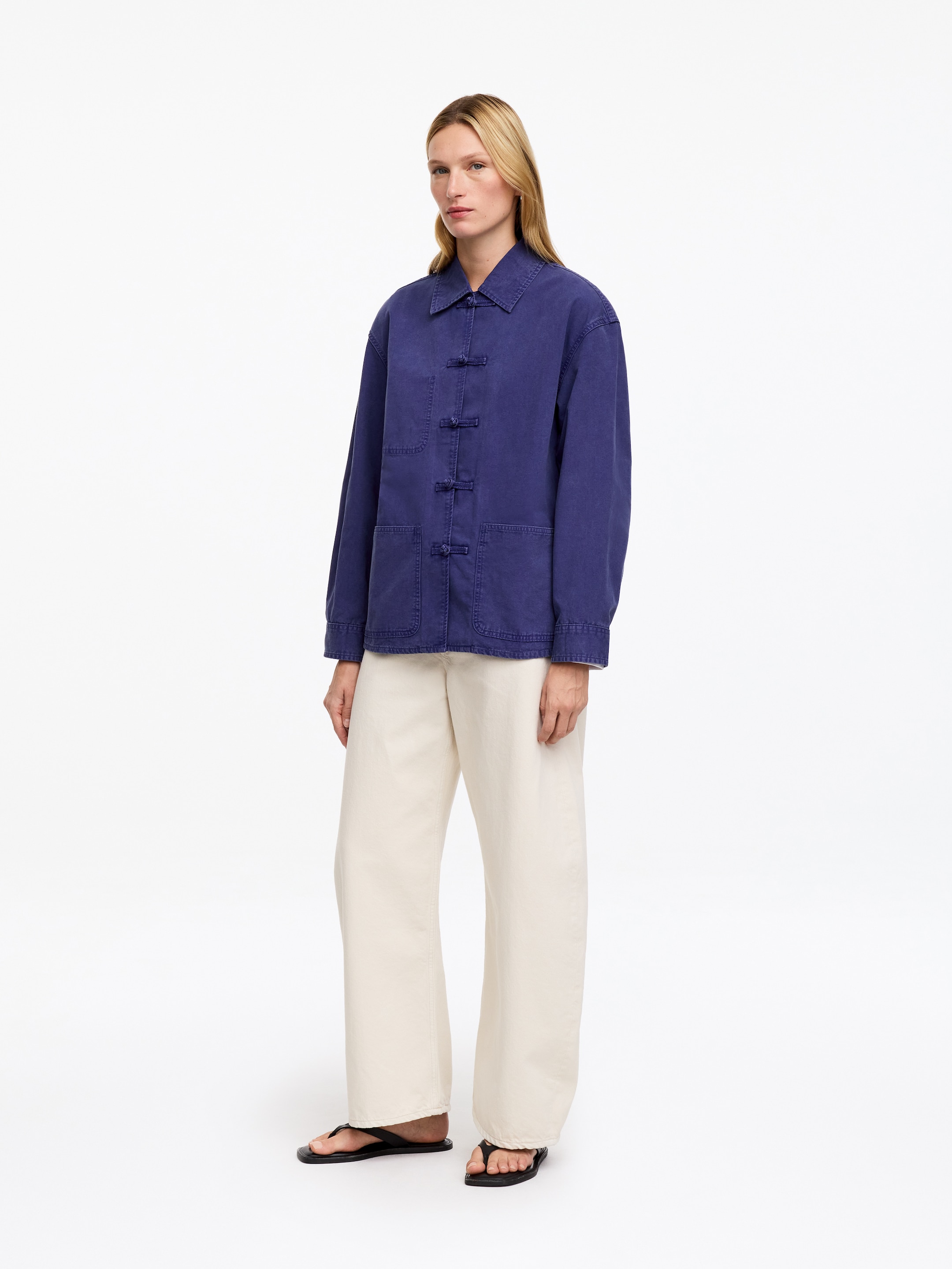 Koszula wierzchnia zapinana na pętelki - Niebieski - Fason normalny - women - StillMedia/Lookbook - 8