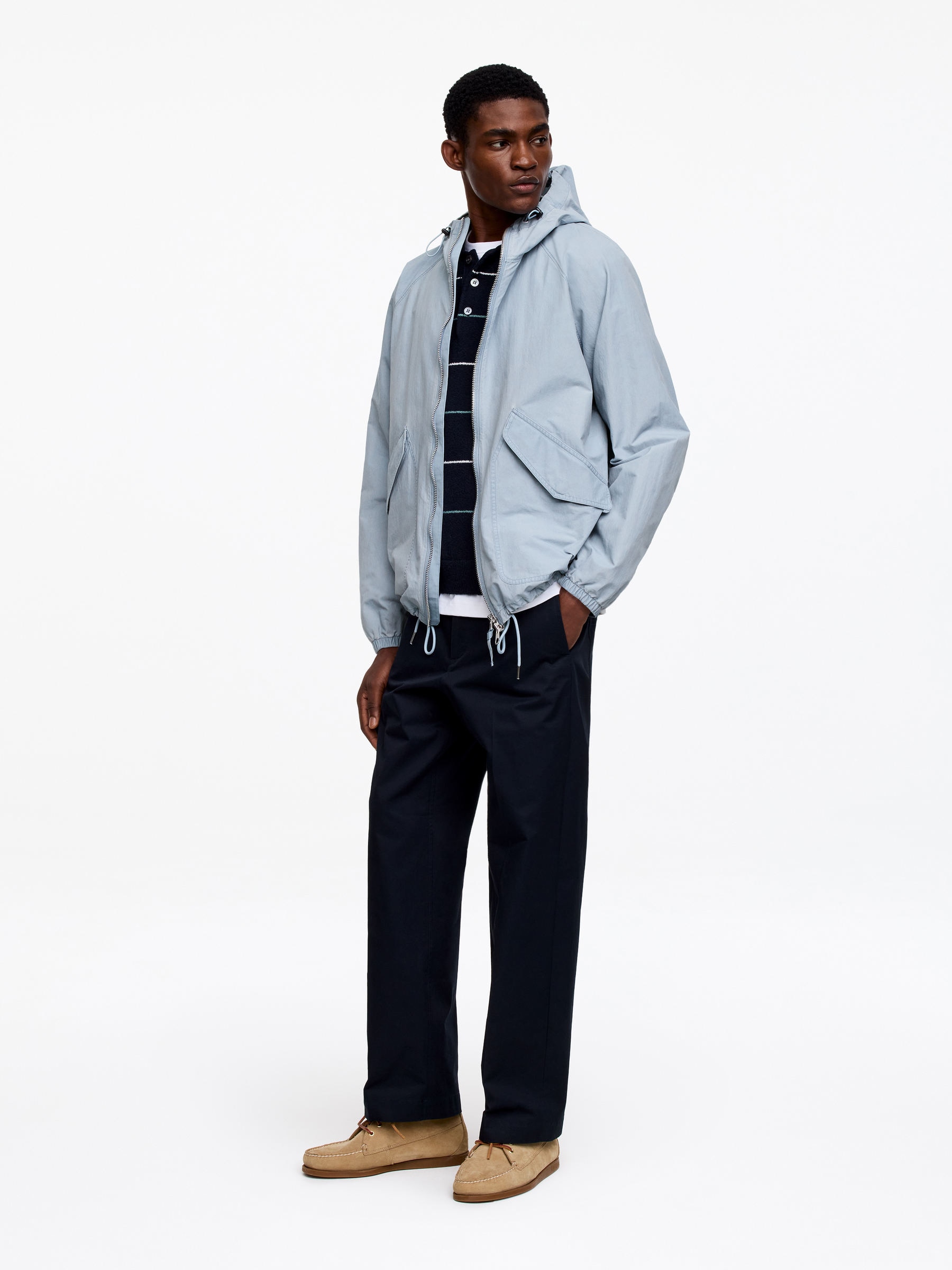 Lockerer Windbreaker - Hellblau - Relaxed Fit - Herren - StillMedia/Lookbook - 3