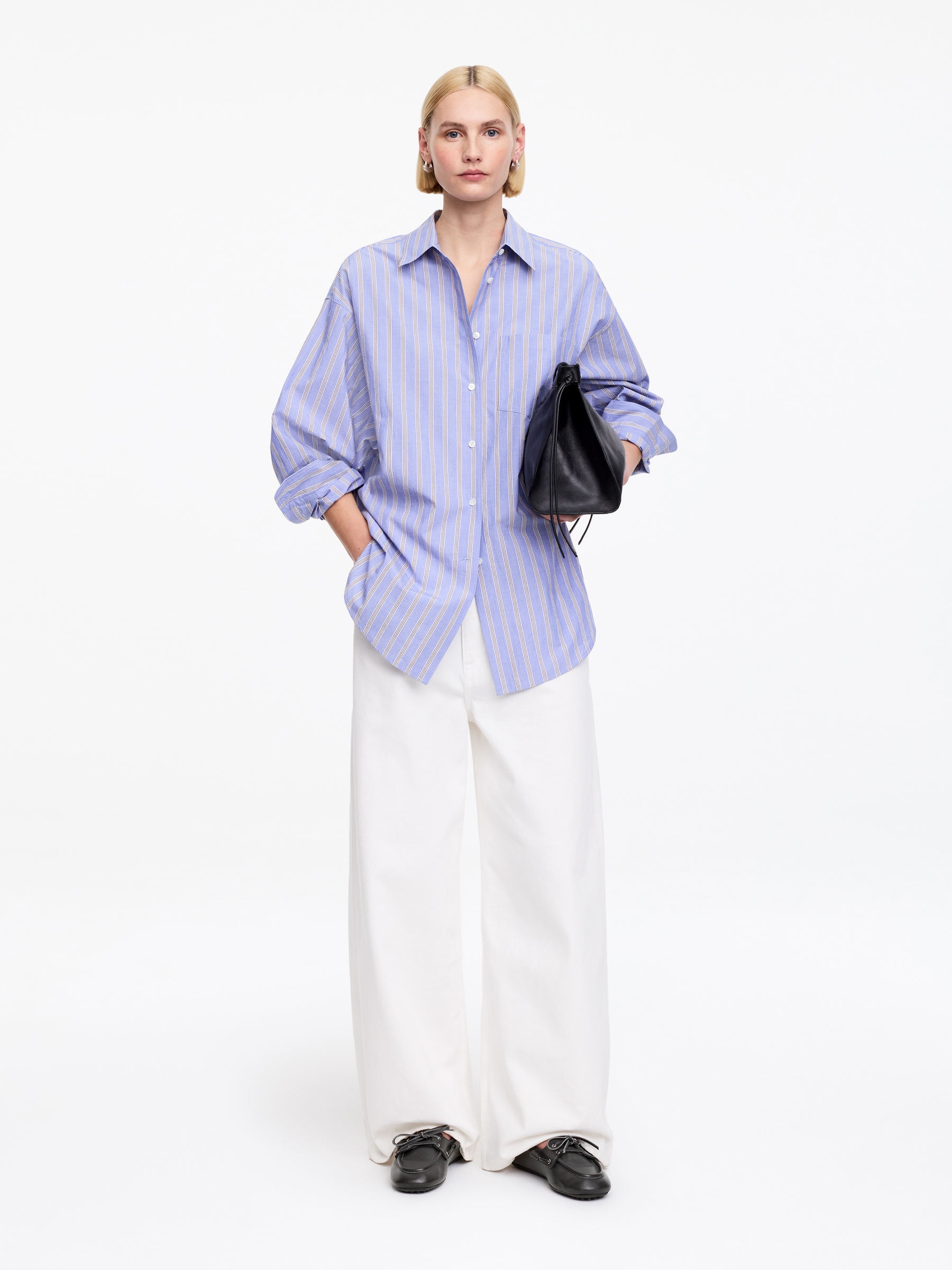 Chaussures bateau en cuir - Gris foncé - Femme - StillMedia/Lookbook - 8