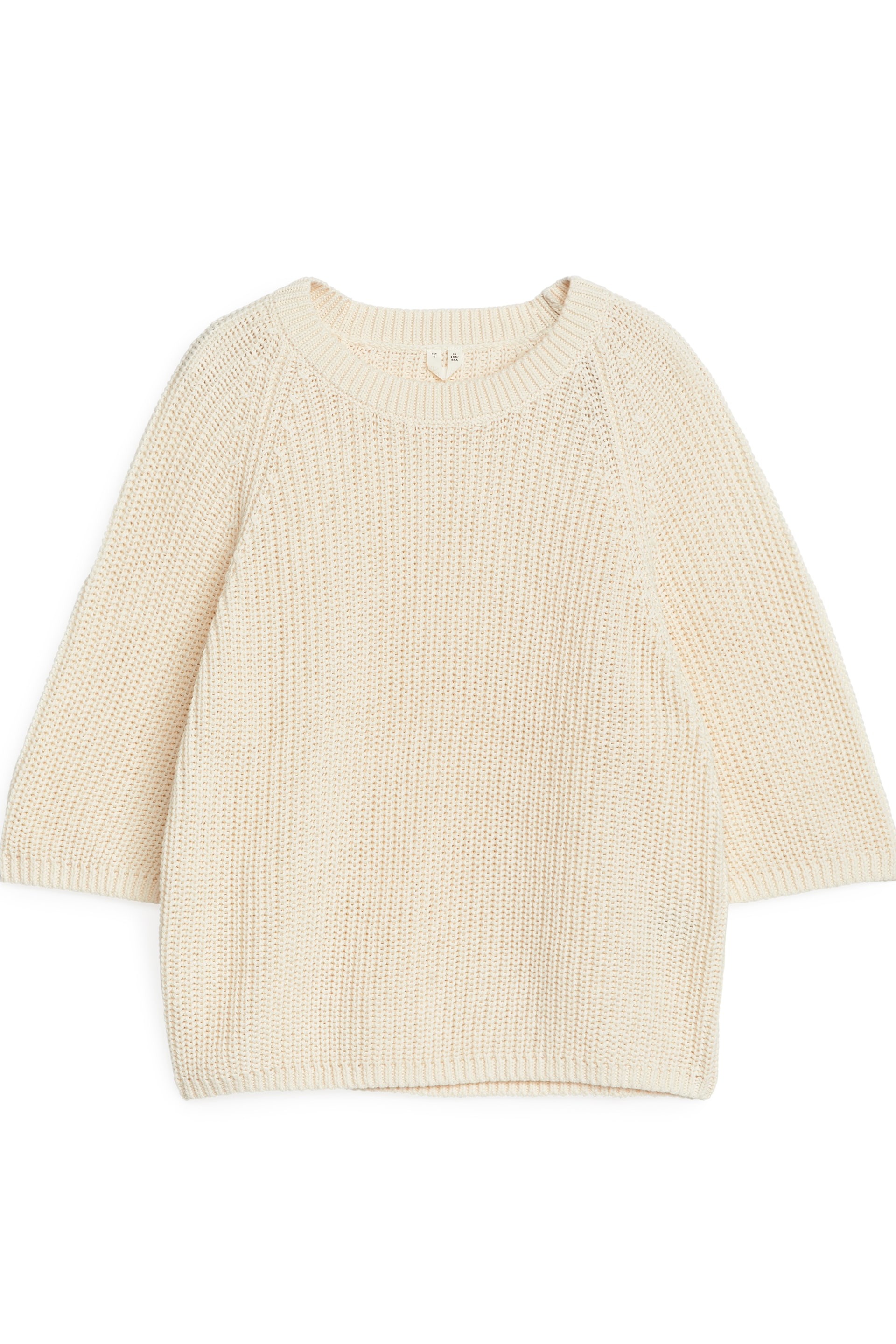 Zobacz większy obraz: Top z krótkim rękawem z dzianiny w prążki - Złamana biel - ONA | H&M PL 1