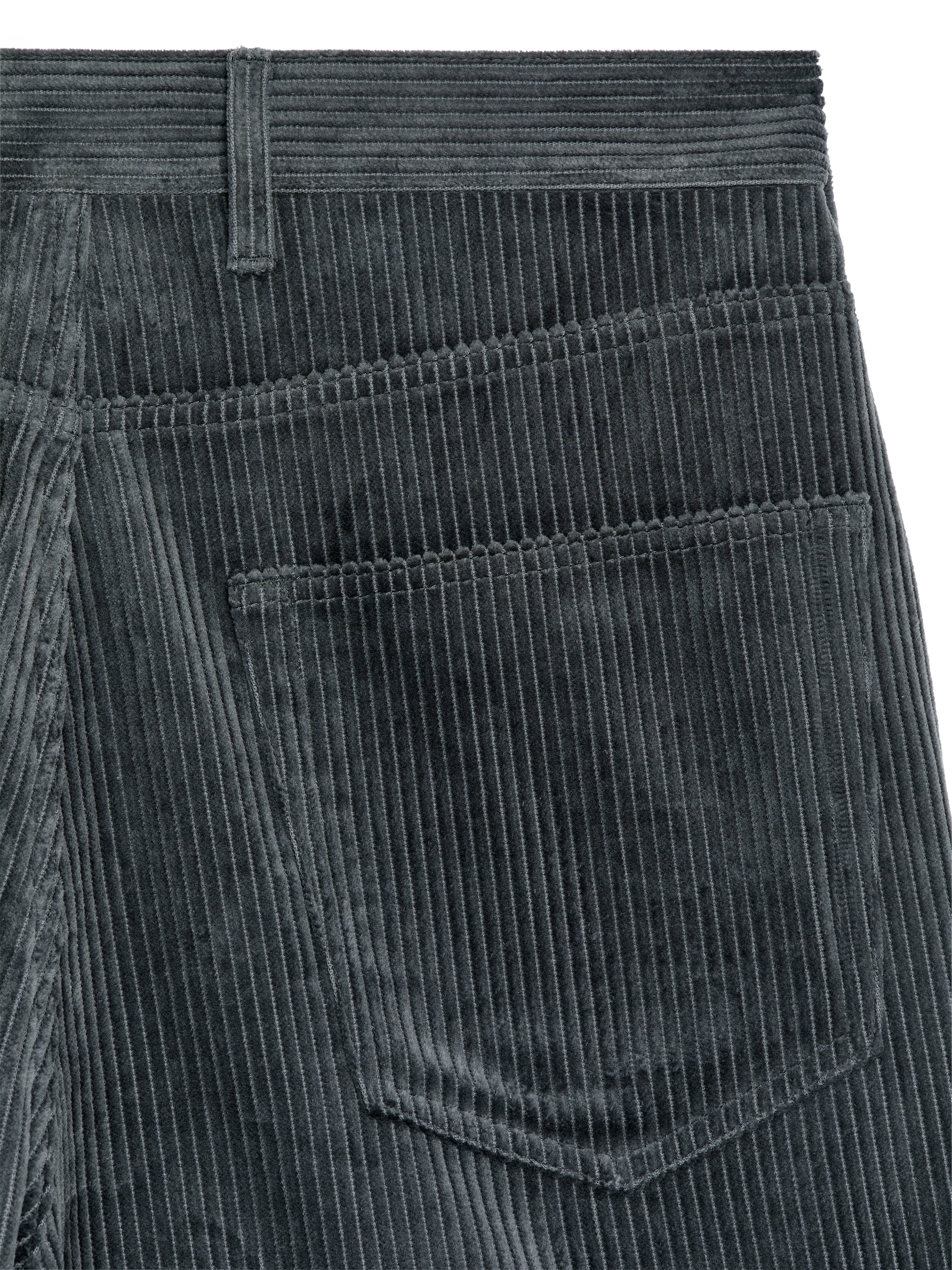 Pantaloni in velluto a coste con vestibilità ampia - Grigio scuro - Loose fit - Men - StillMedia/DescriptiveDetail - 2