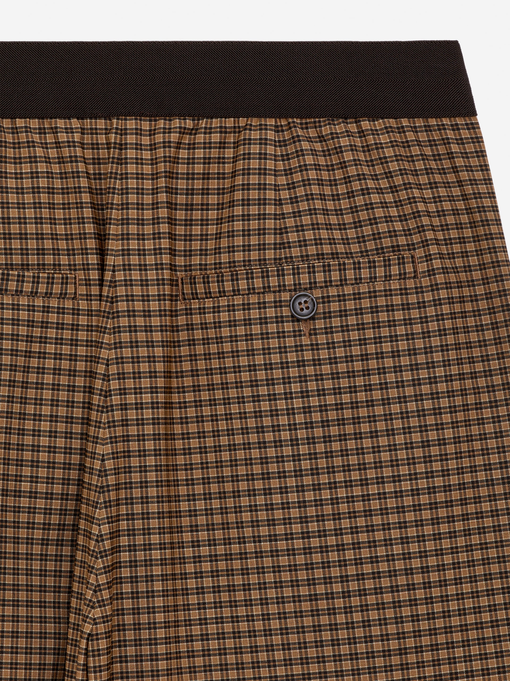 Elastic Waist Trousers - Brown - Relaxed fit - Women - StillMedia/DescriptiveDetail - 1