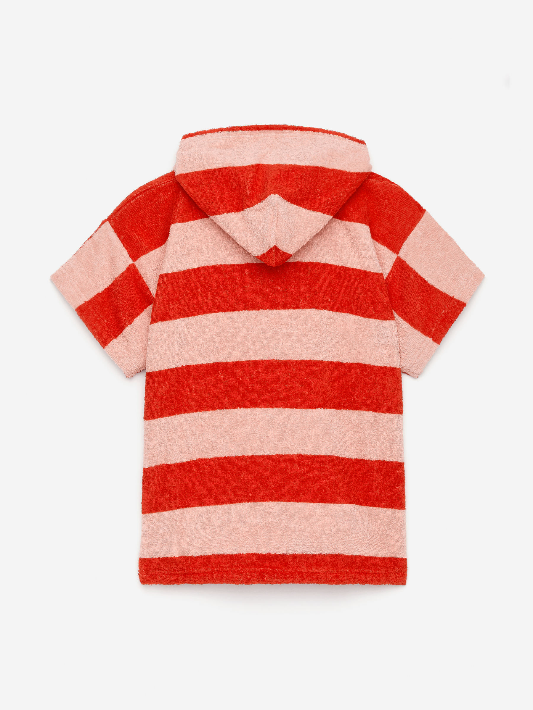 T-shirt i frotté med huva - Rosa/röd - Oversized - Children - StillMedia/DescriptiveStillLife - 1