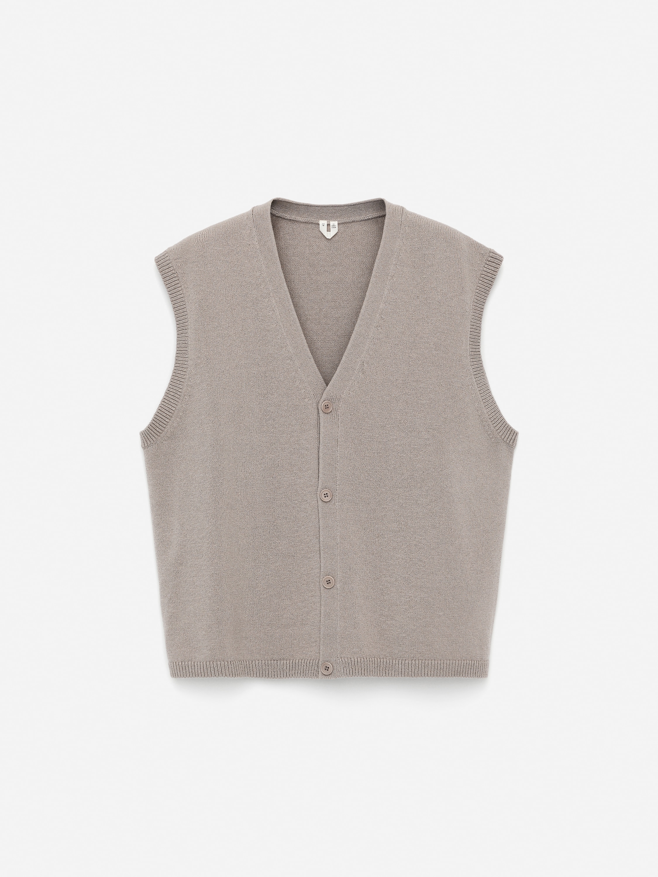 Weste aus Wolle und Baumwolle - Grau