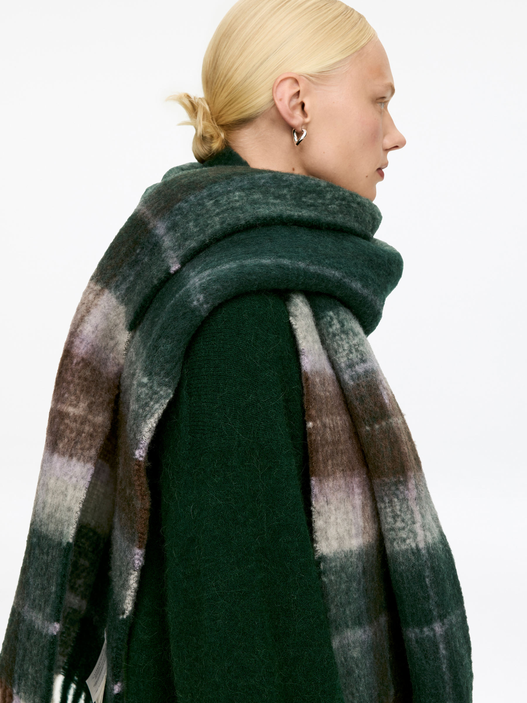 Wool Blend Scarf - Green - Women - StillMedia/Lookbook - 3