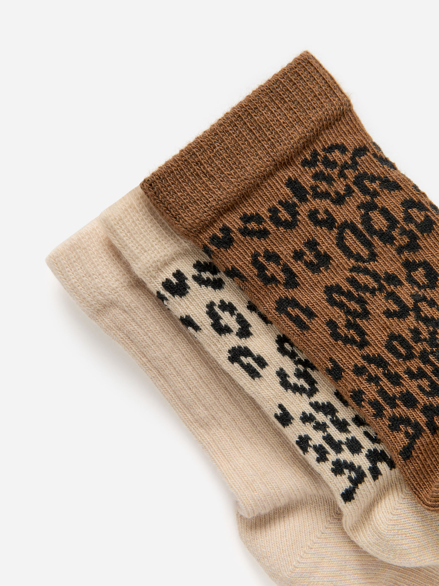 Rib Socks Set of 3 Pairs - Beige/Multi Colour - Children - StillMedia/DescriptiveDetail - 2