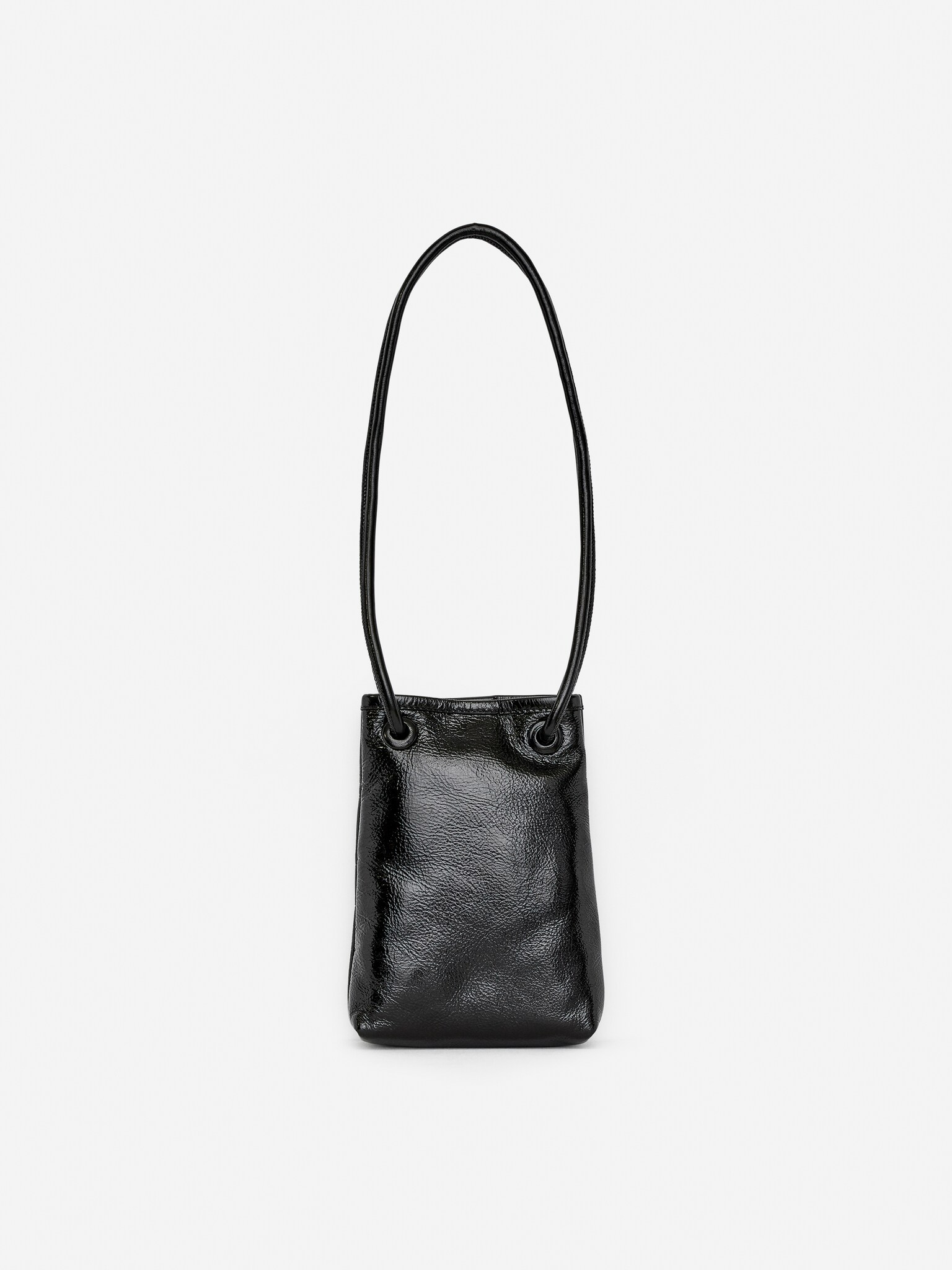 Besace en cuir - Noir/Bordeaux - 2