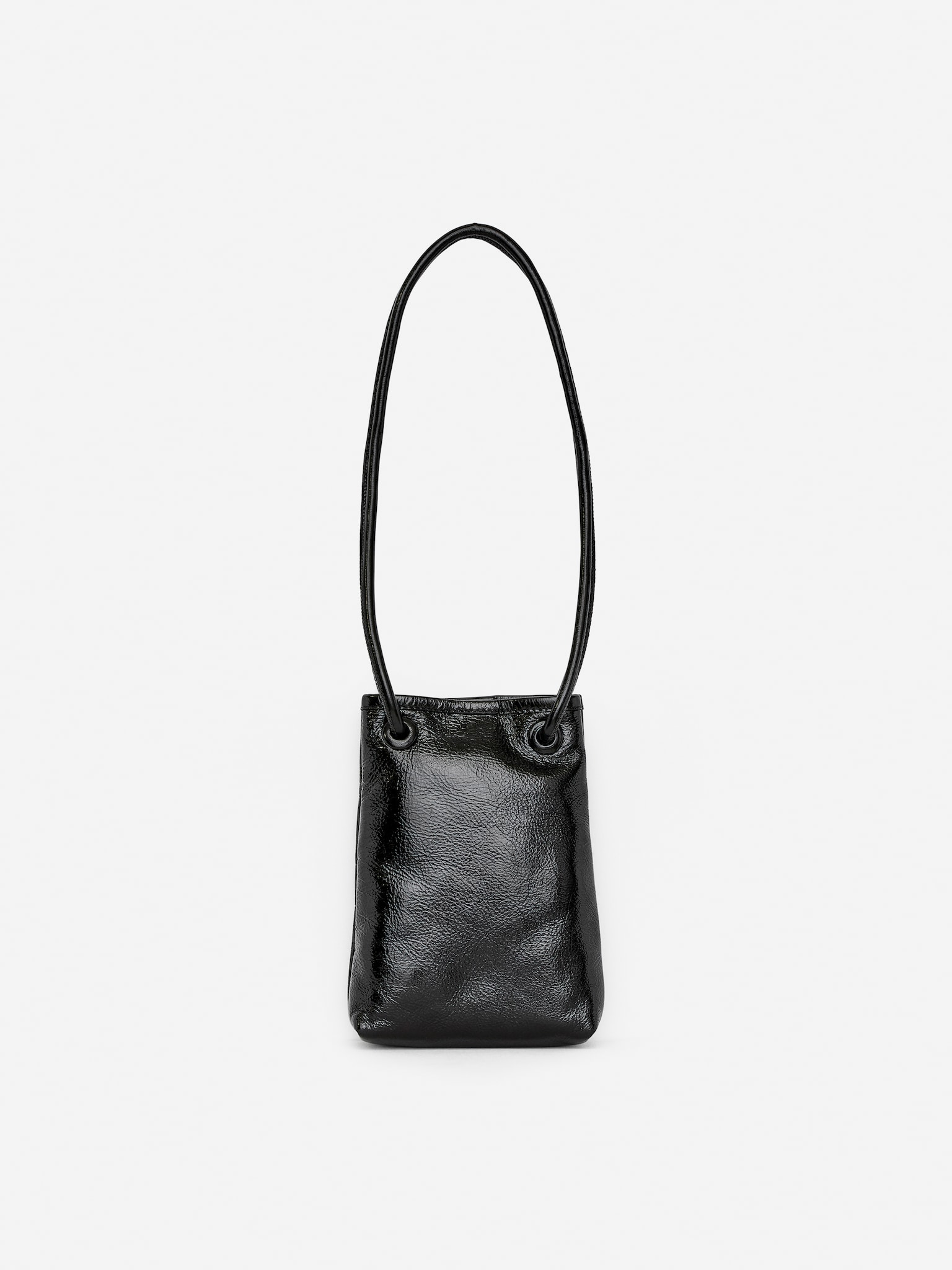 Sac en cuir à bandoulière - Noir/Bordeaux - 2