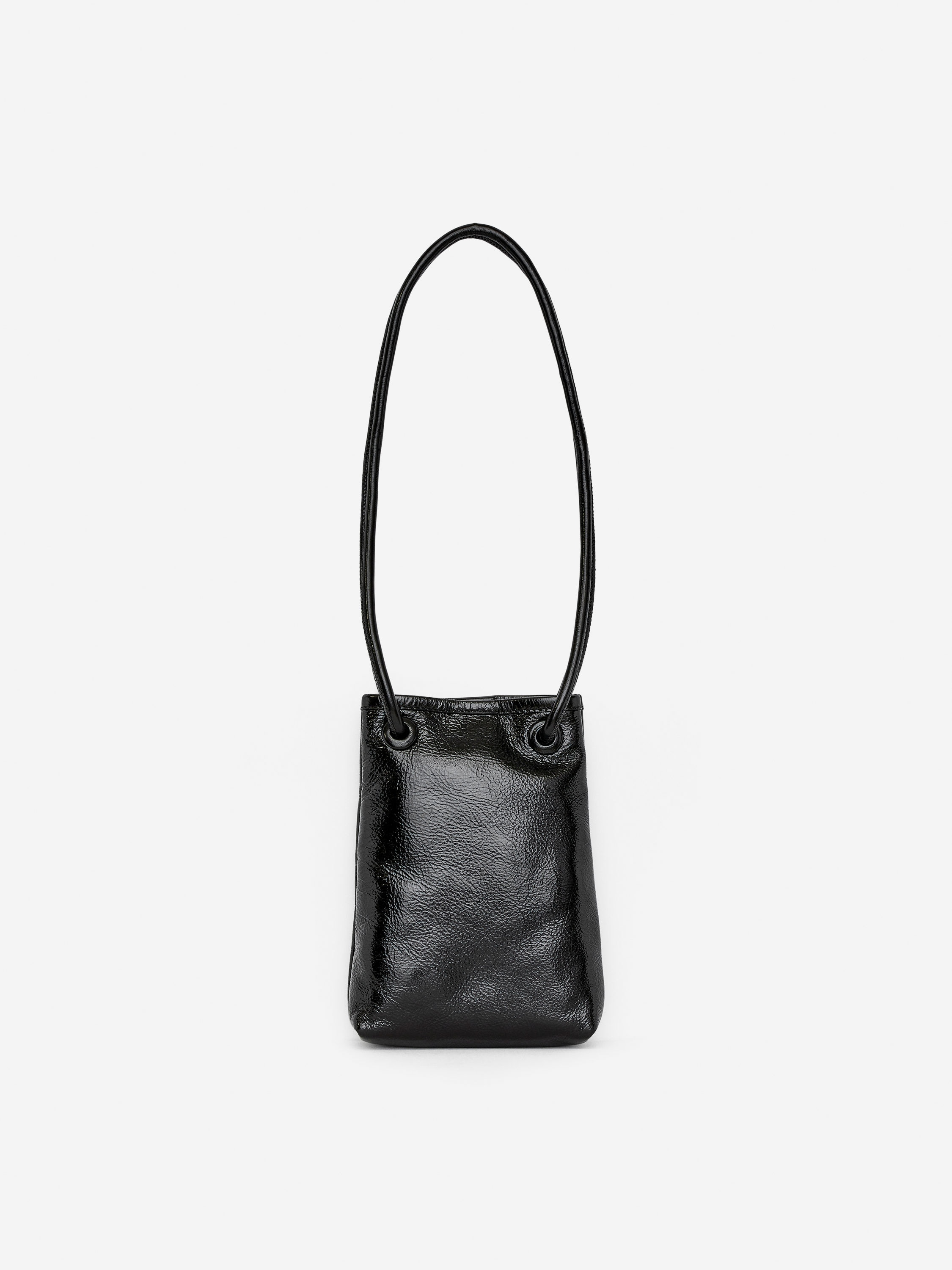 Leather Crossbody Bag-Black-16935