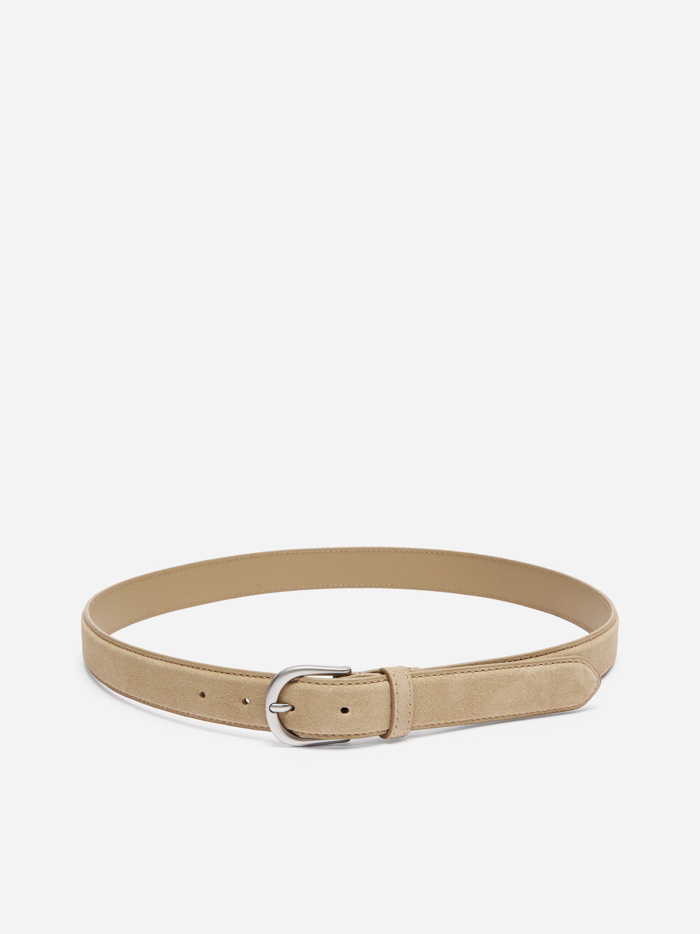 Gürtel aus Veloursleder - Beige