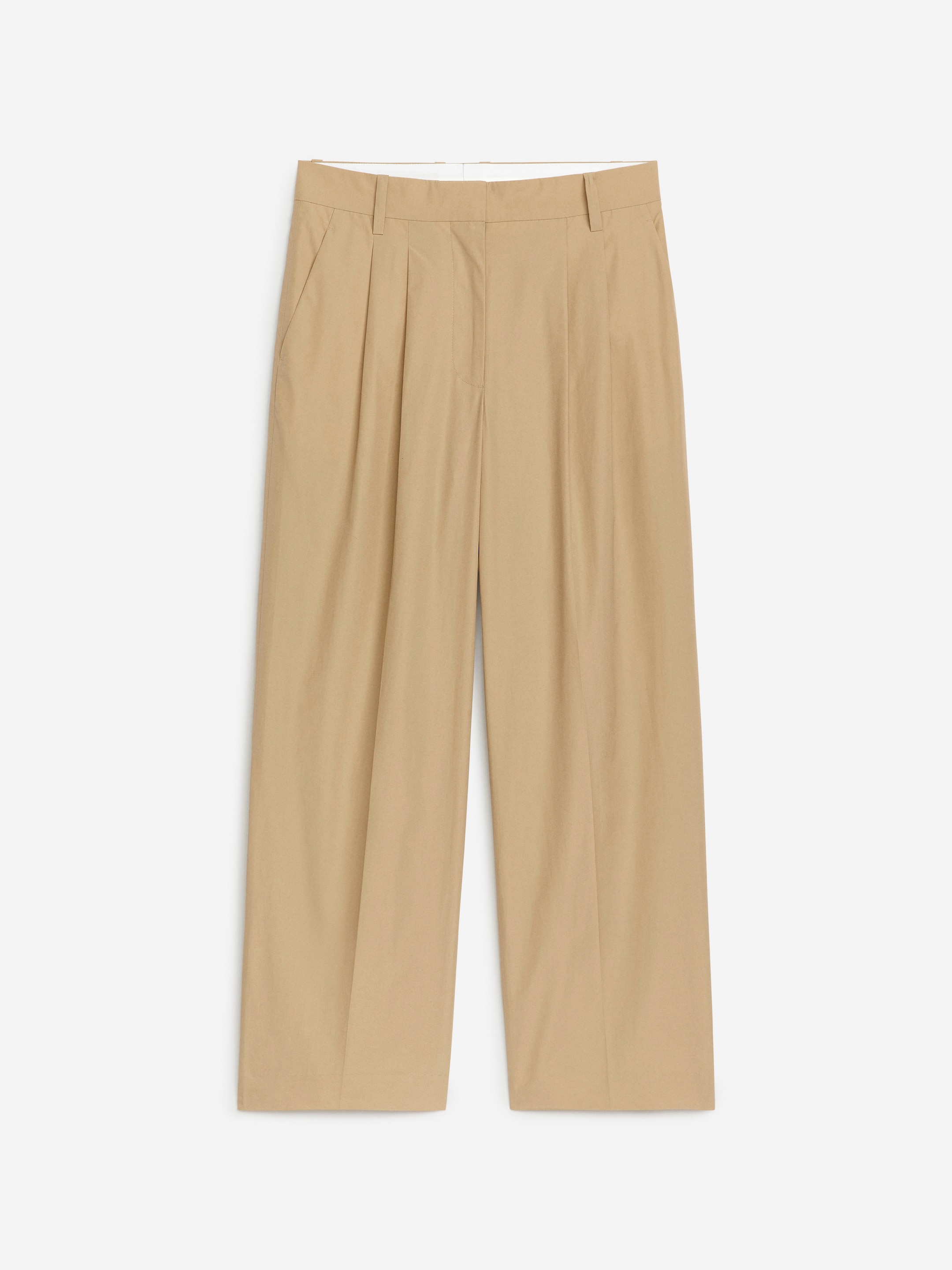 Ingrandisci l'immagine: Wide Pleated Trousers - Beige - DONNA | H&M CH 1