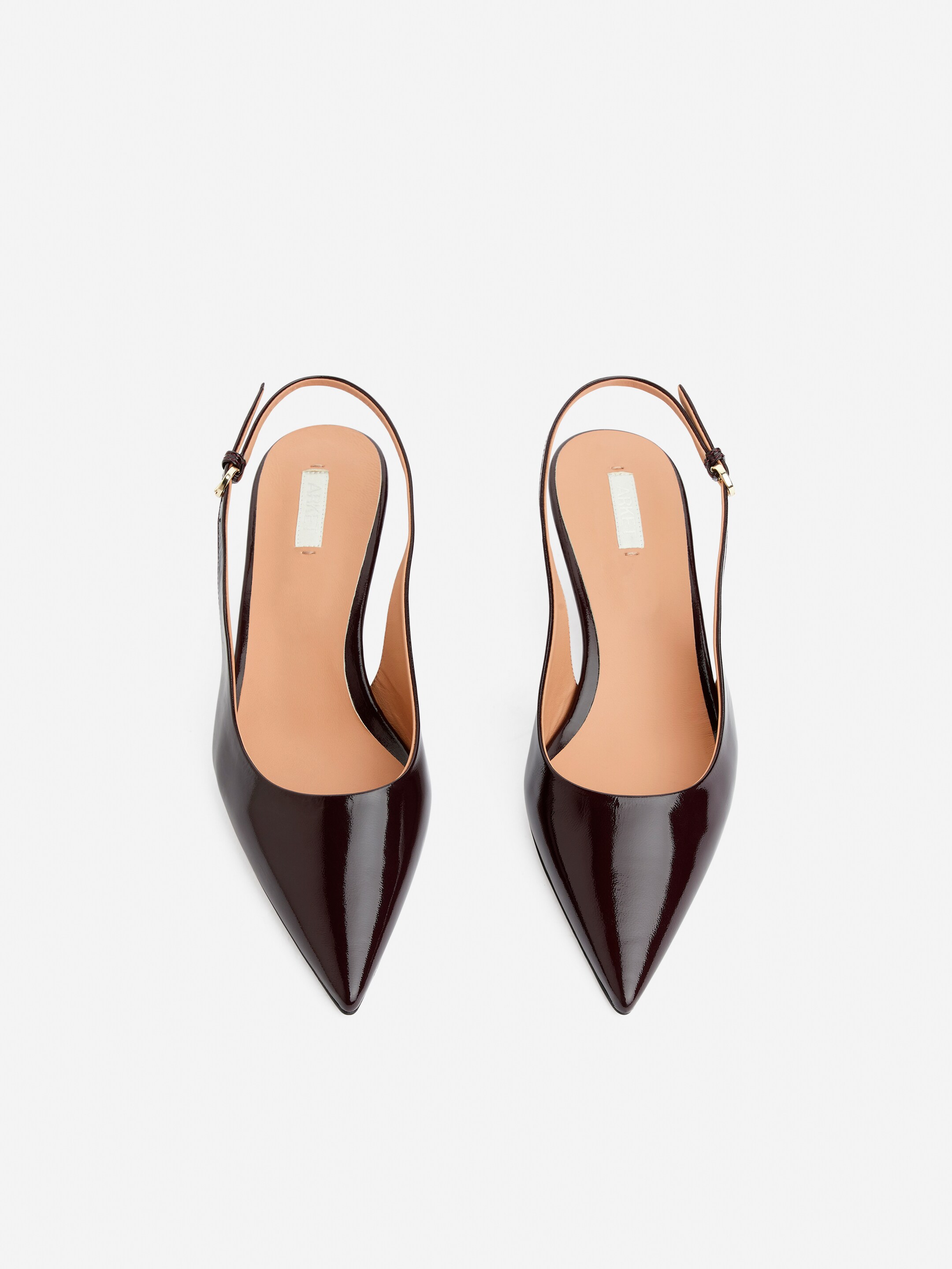 View larger image: Slingback Leather Pumps - Burgundy - Ladies | H&M GB 2