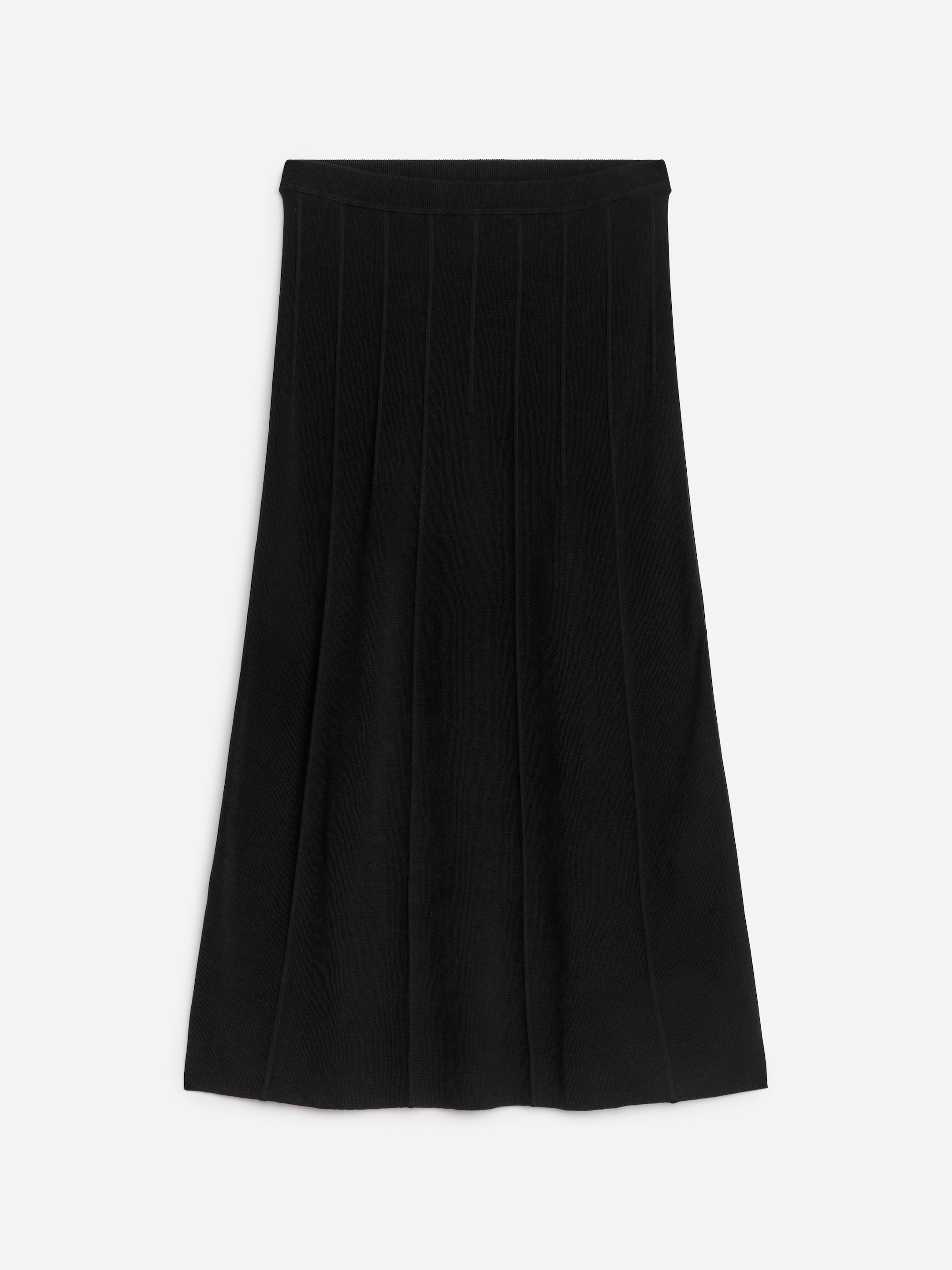 Zobacz większy obraz: Spódnica z prążkowanej dzianiny - Czarny - ONA | H&M PL 1