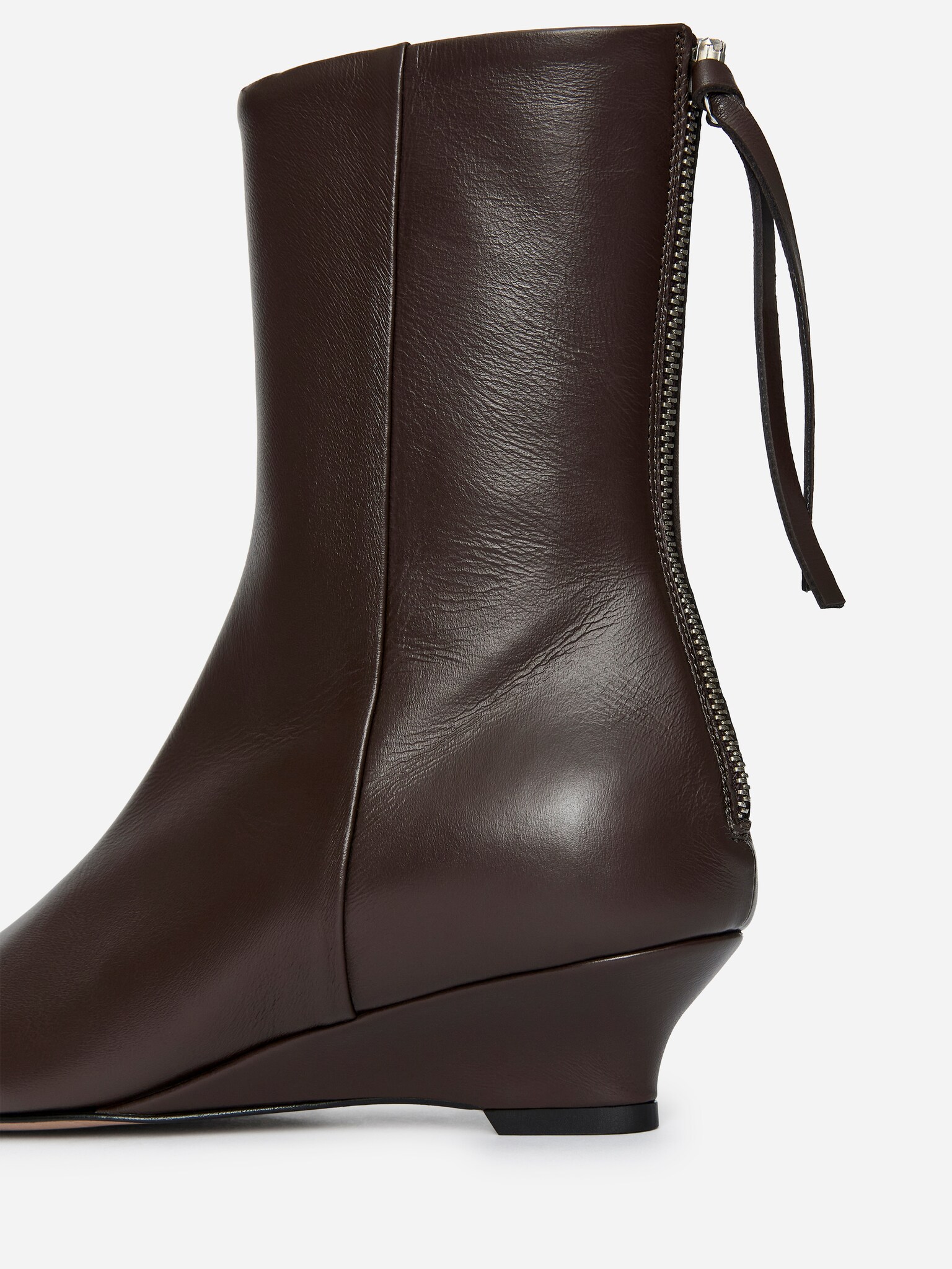Wedge Ankle Boots - Brown - 3