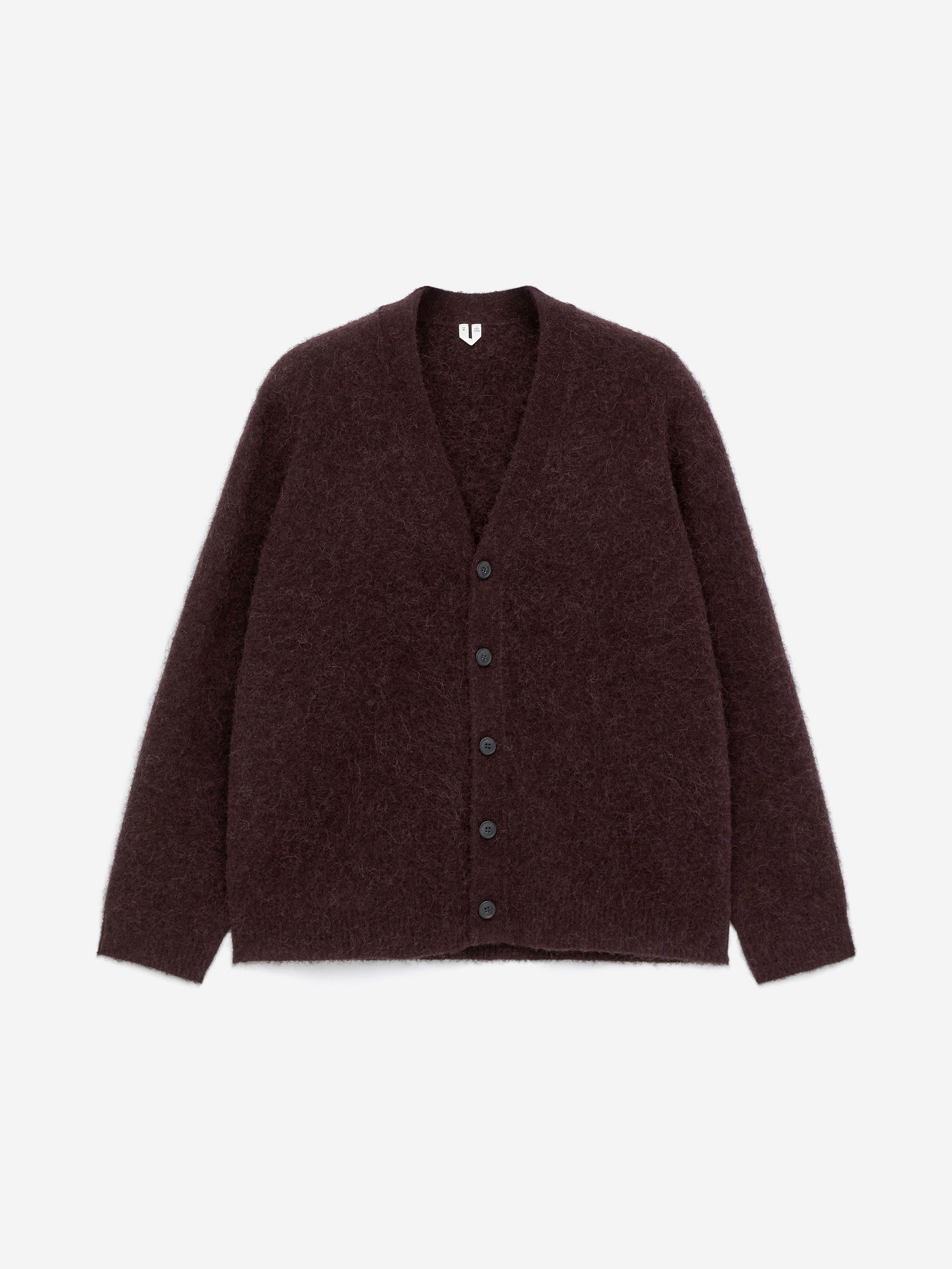 Wool-Alpaca Blend Cardigan-Red-17011