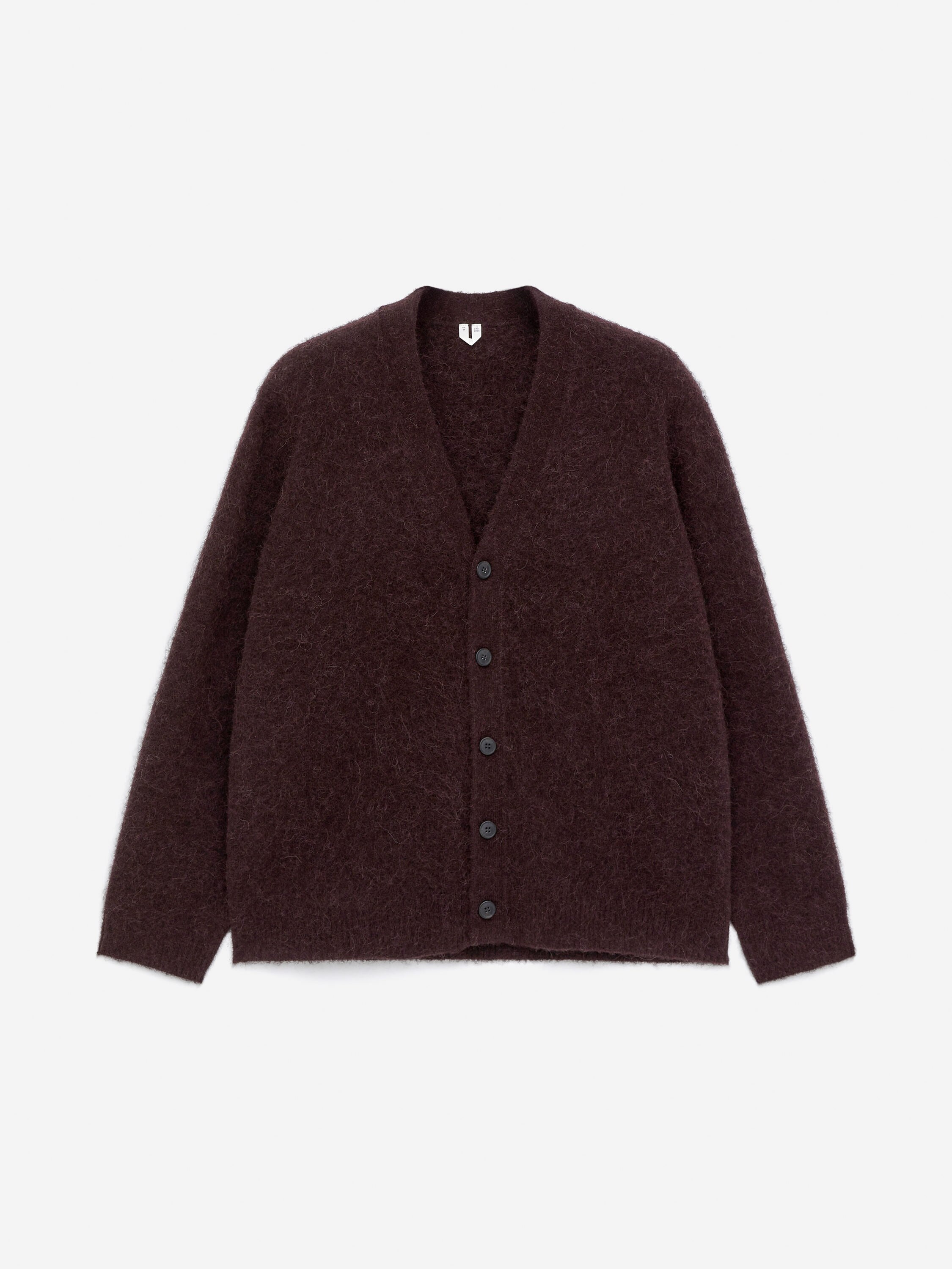 Wool-Alpaca Blend Cardigan-Red-17011