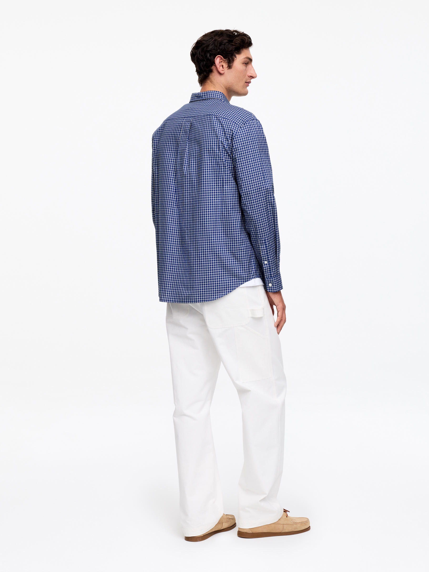 Relaxed Pinpoint Shirt - Blue - Relaxed fit - Men - StillMedia/Lookbook - 2