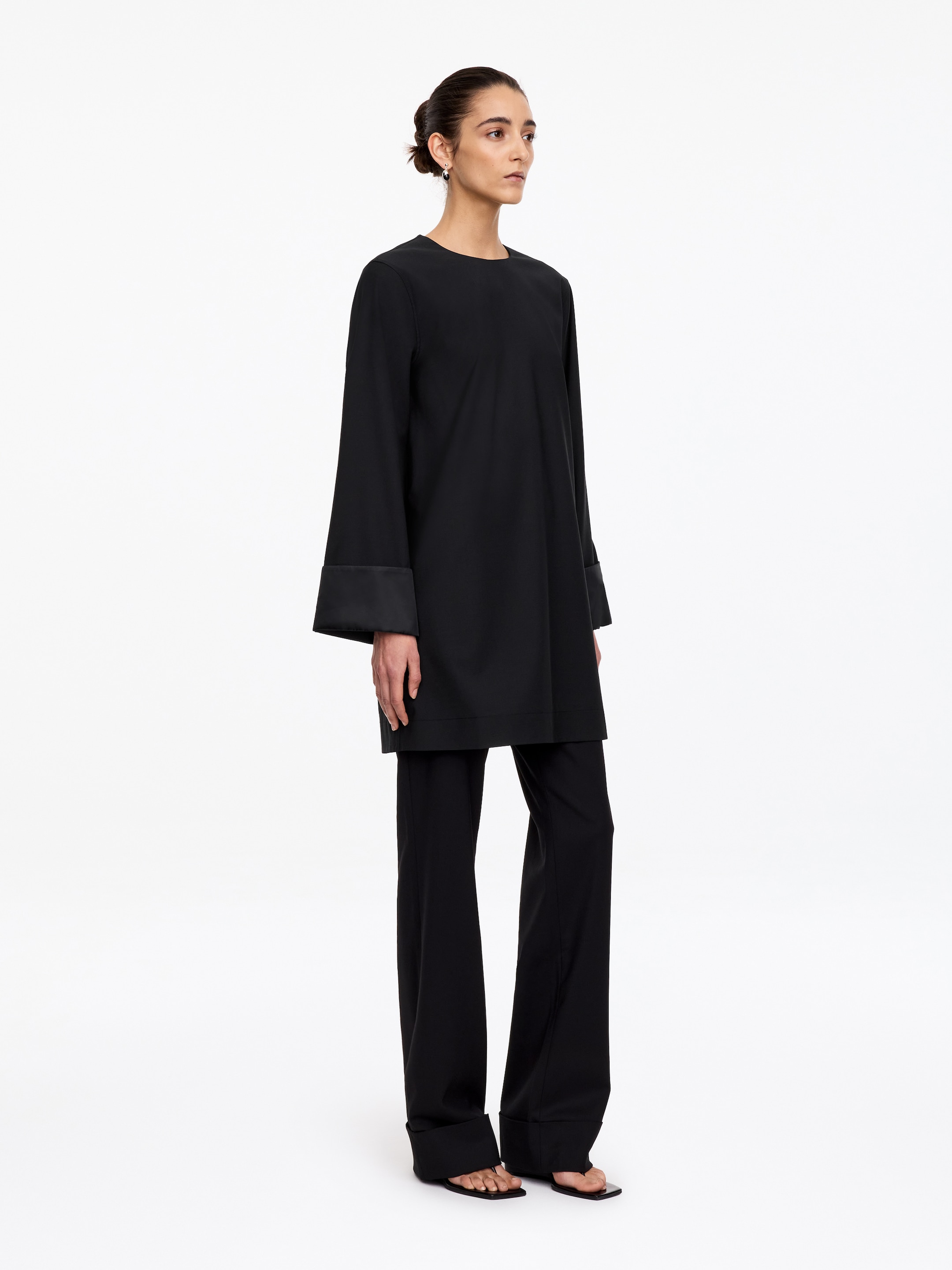 Long-Sleeved Mini Dress - Black - Regular fit - women - StillMedia/Lookbook - 6
