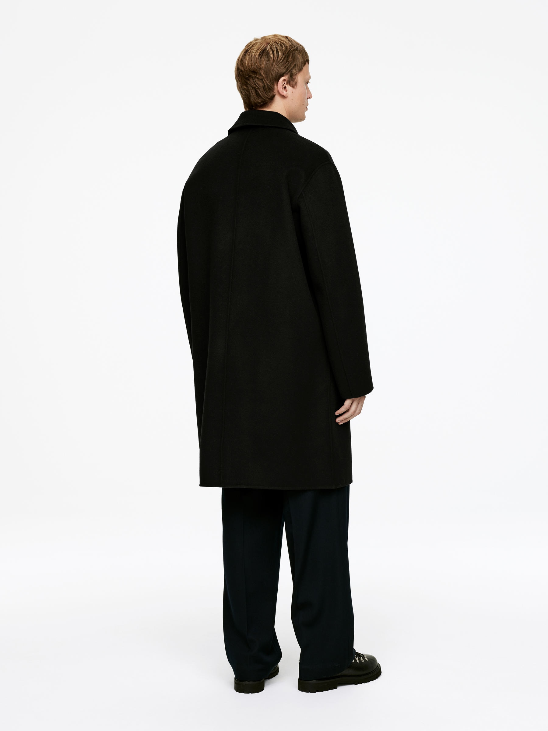 Double-Face Wool Coat - Black - Relaxed fit - Men - StillMedia/Lookbook - 5