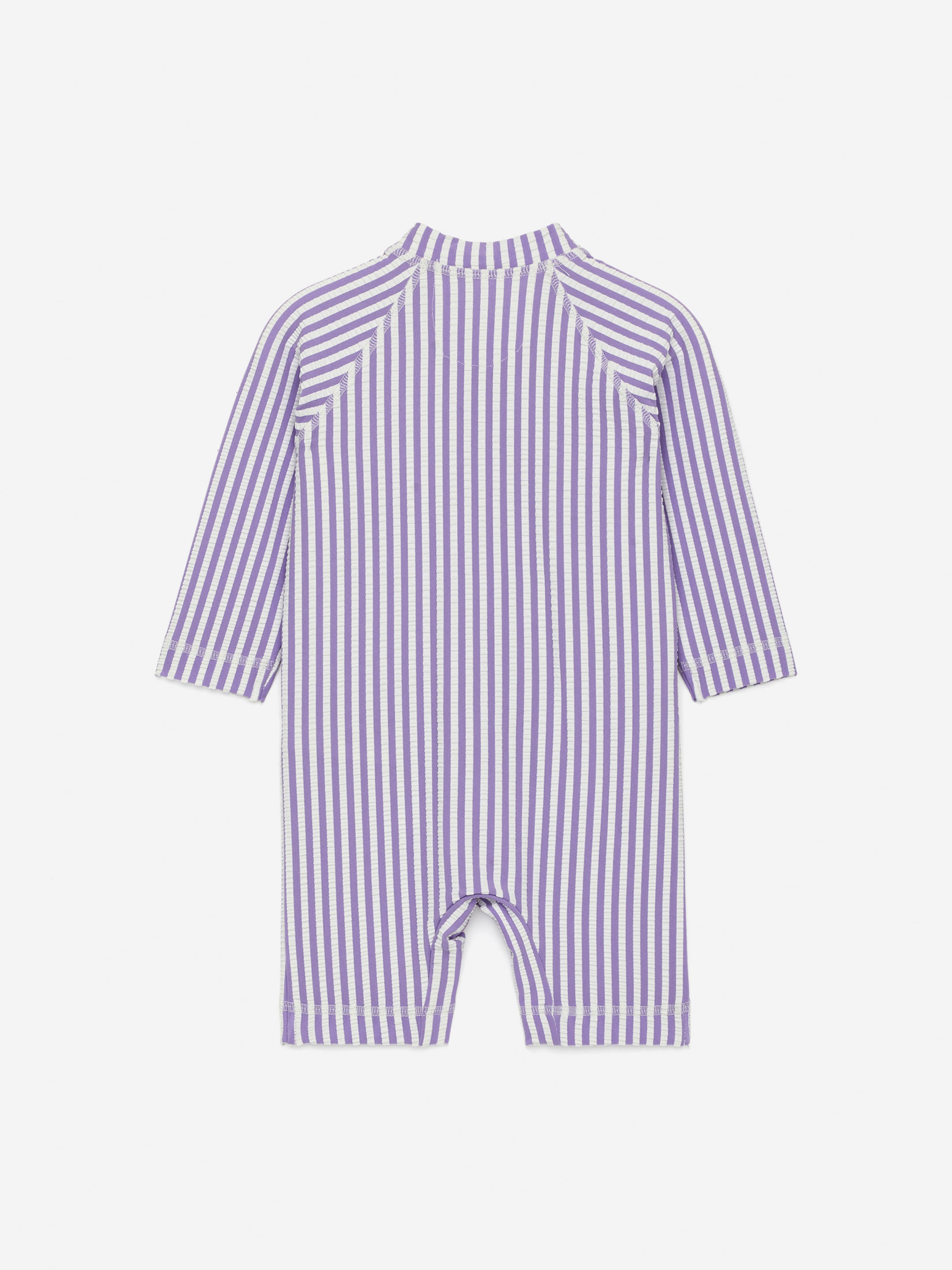 Grösseres Bild ansehen: Langärmliger Seersucker-Schwimmanzug mit UV-Schutz - Flieder/weiß - KINDER | H&M CH 2