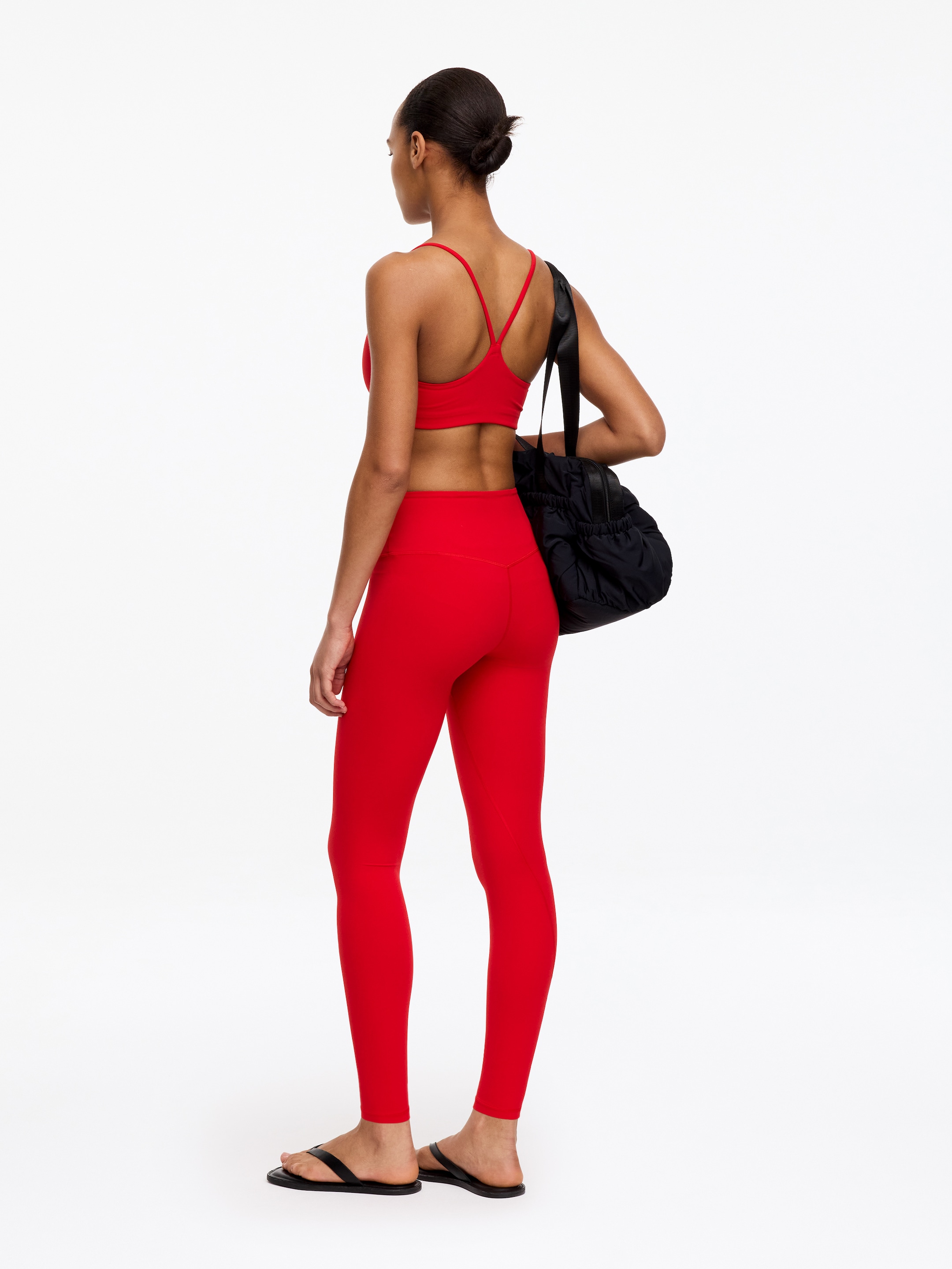 Soft Active Leggings - Red - Slim fit - Women - StillMedia/Lookbook - 5