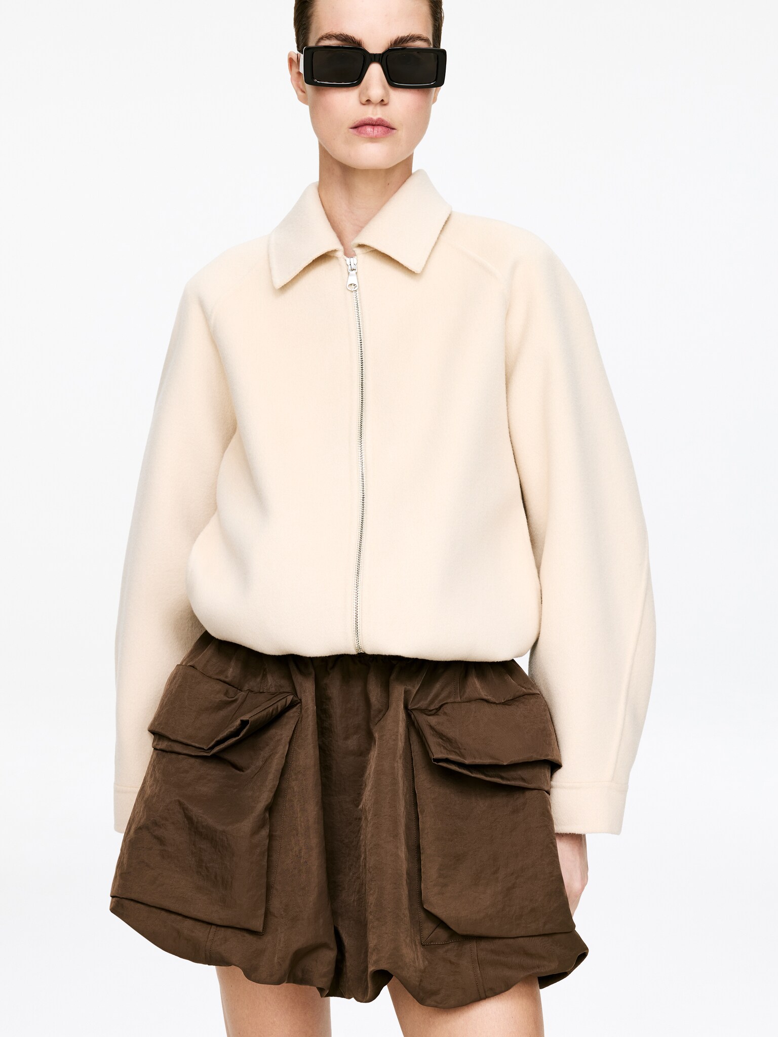 Mini Bubble Skirt - Brown - 3