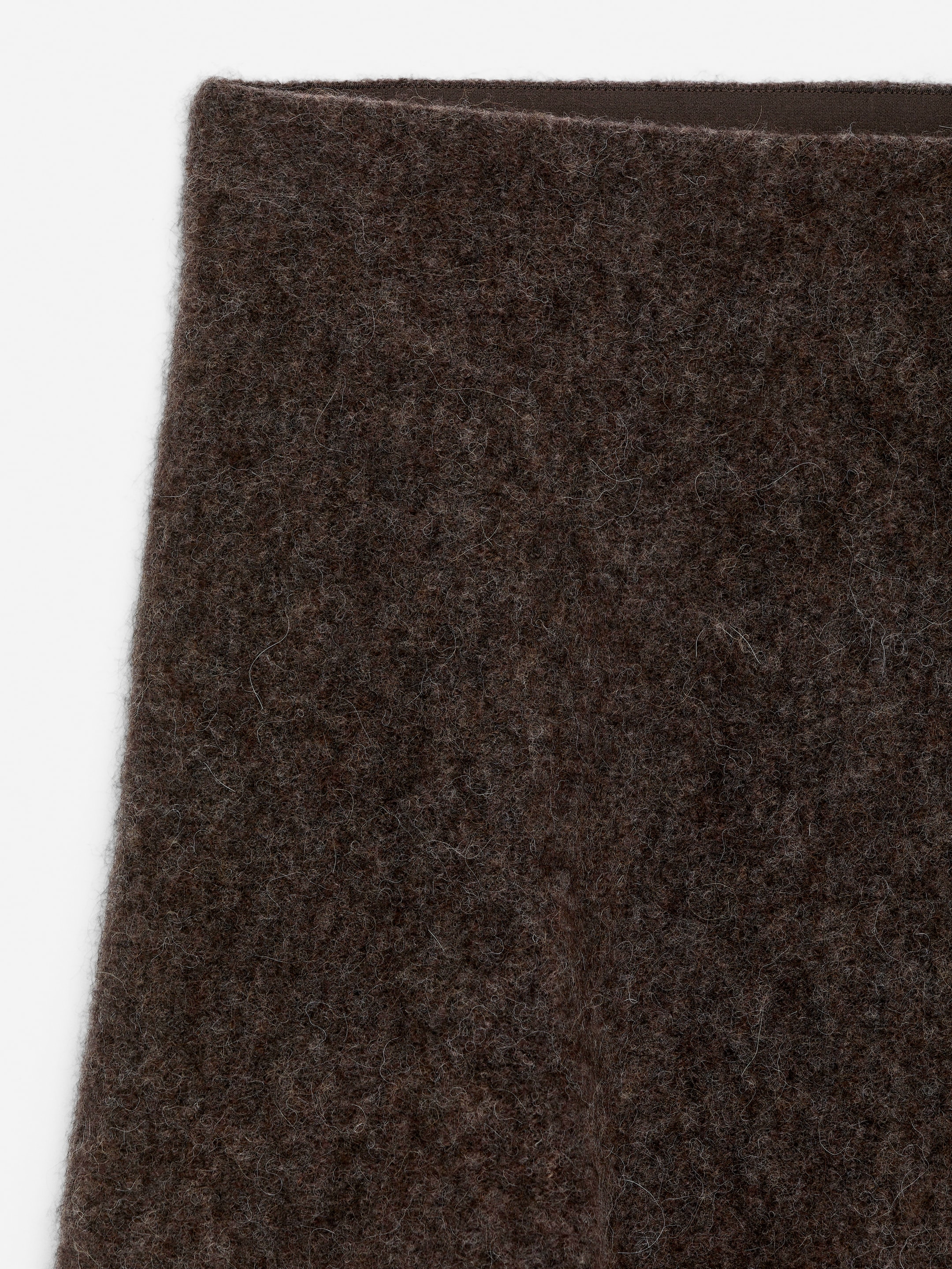 Alpaca-Wool Blend Skirt - Brown - Loose fit - Women - StillMedia/DescriptiveDetail - 1