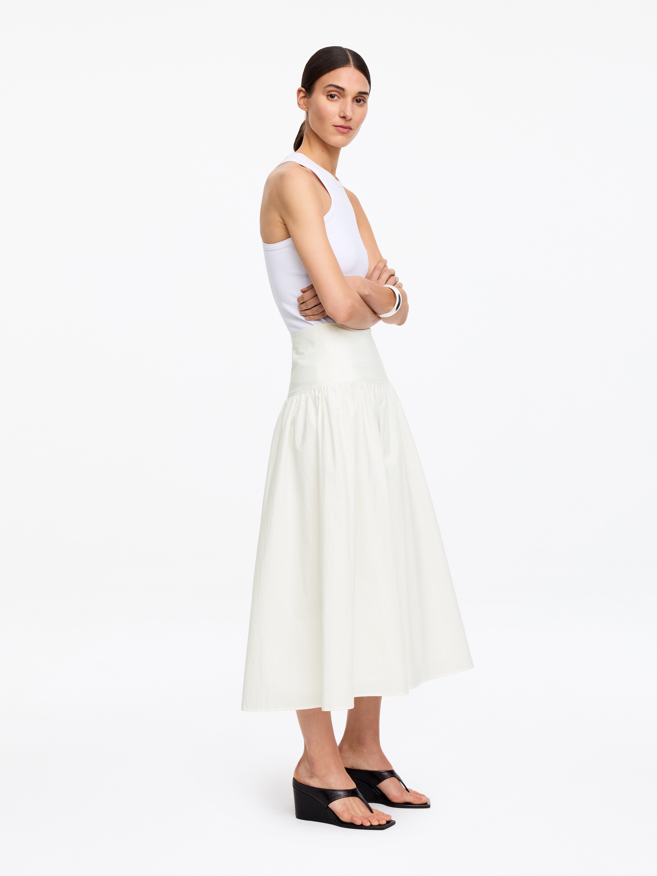 Seersucker Skirt – White – Women – ARKET WW