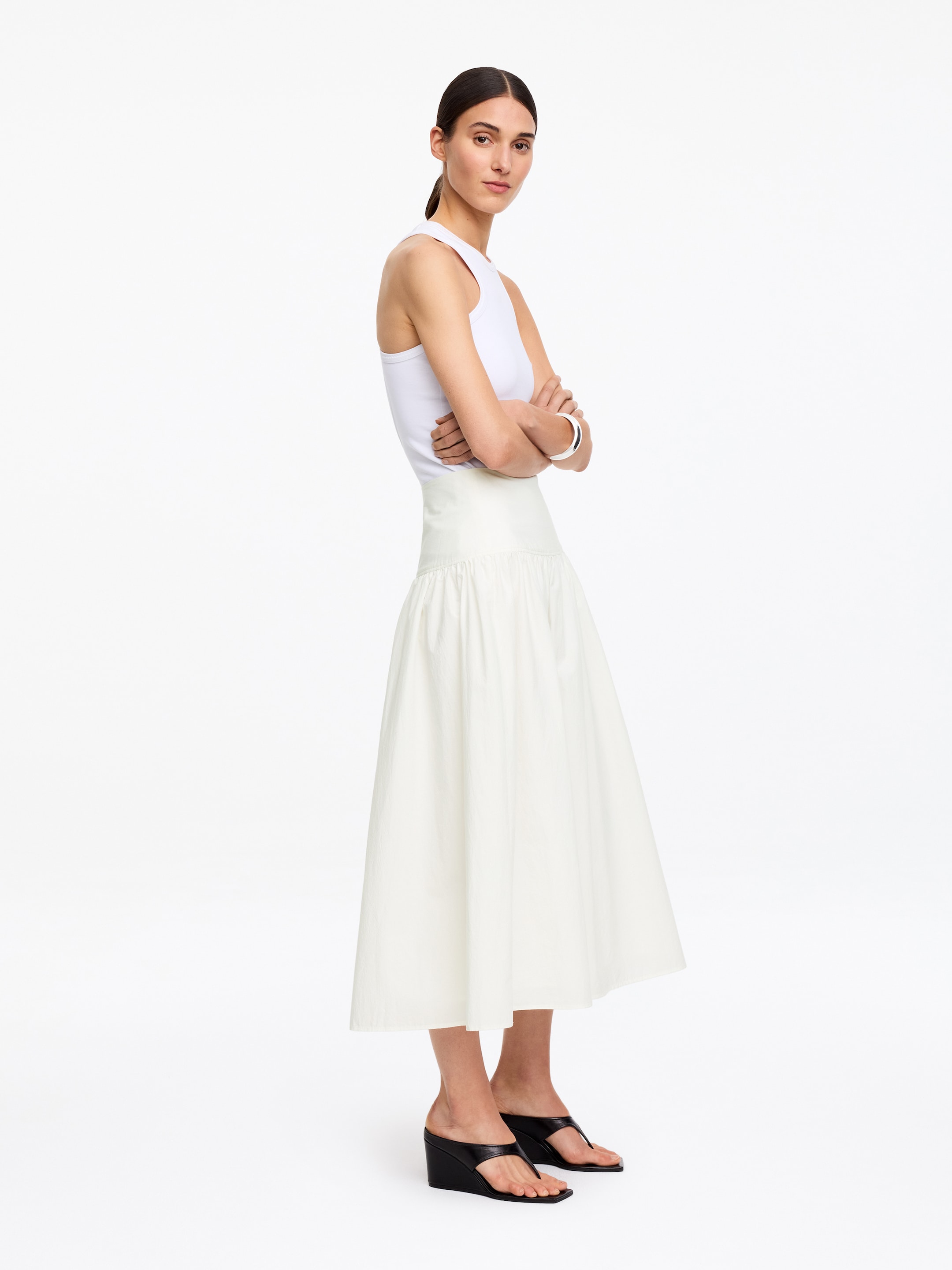 Kjol i bäckebölja - Vit - Regular fit - Women - StillMedia/Lookbook - 5