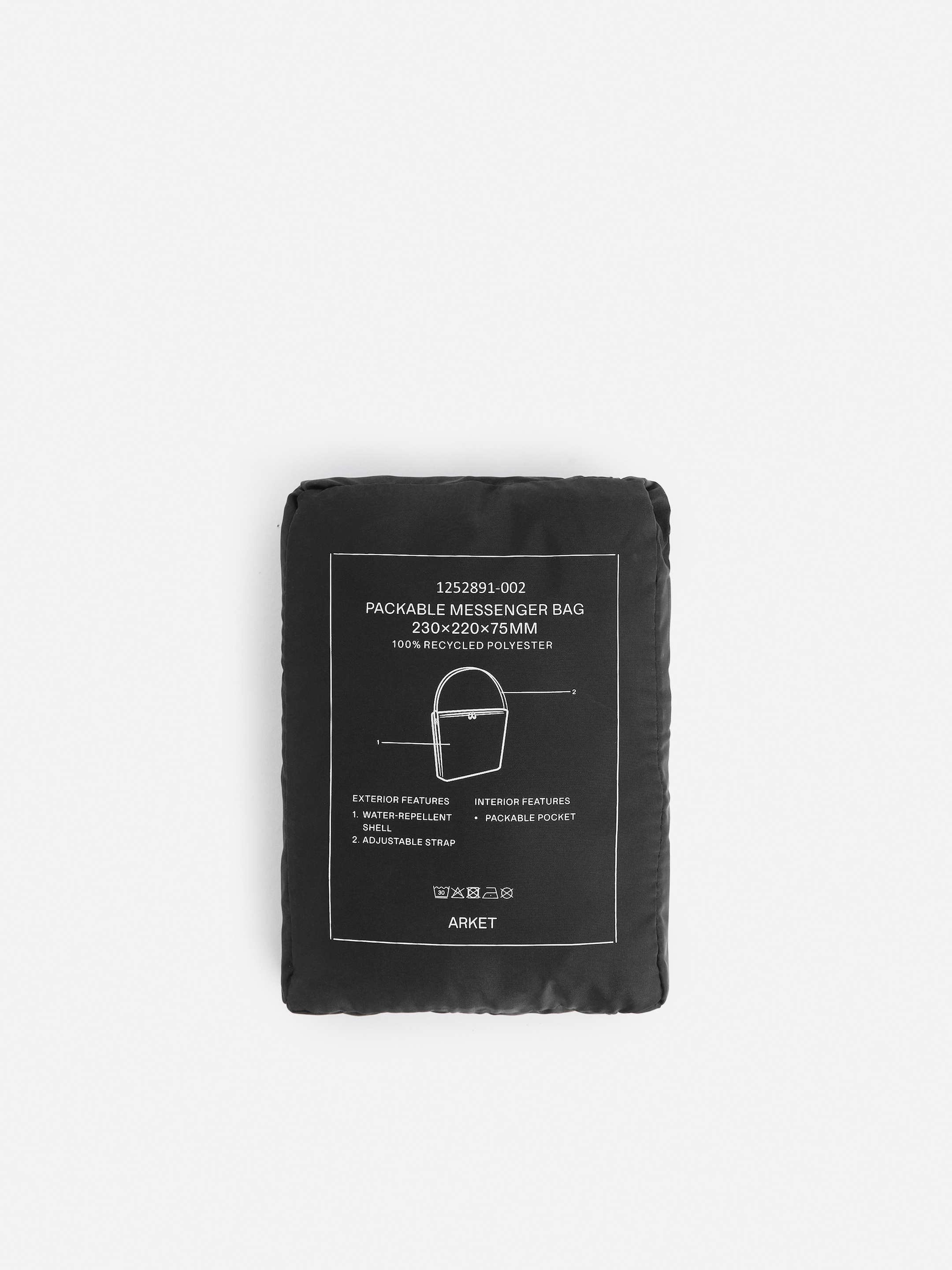 Packable Small Messenger Bag - Black - Men - StillMedia/DescriptiveStillLife - 3