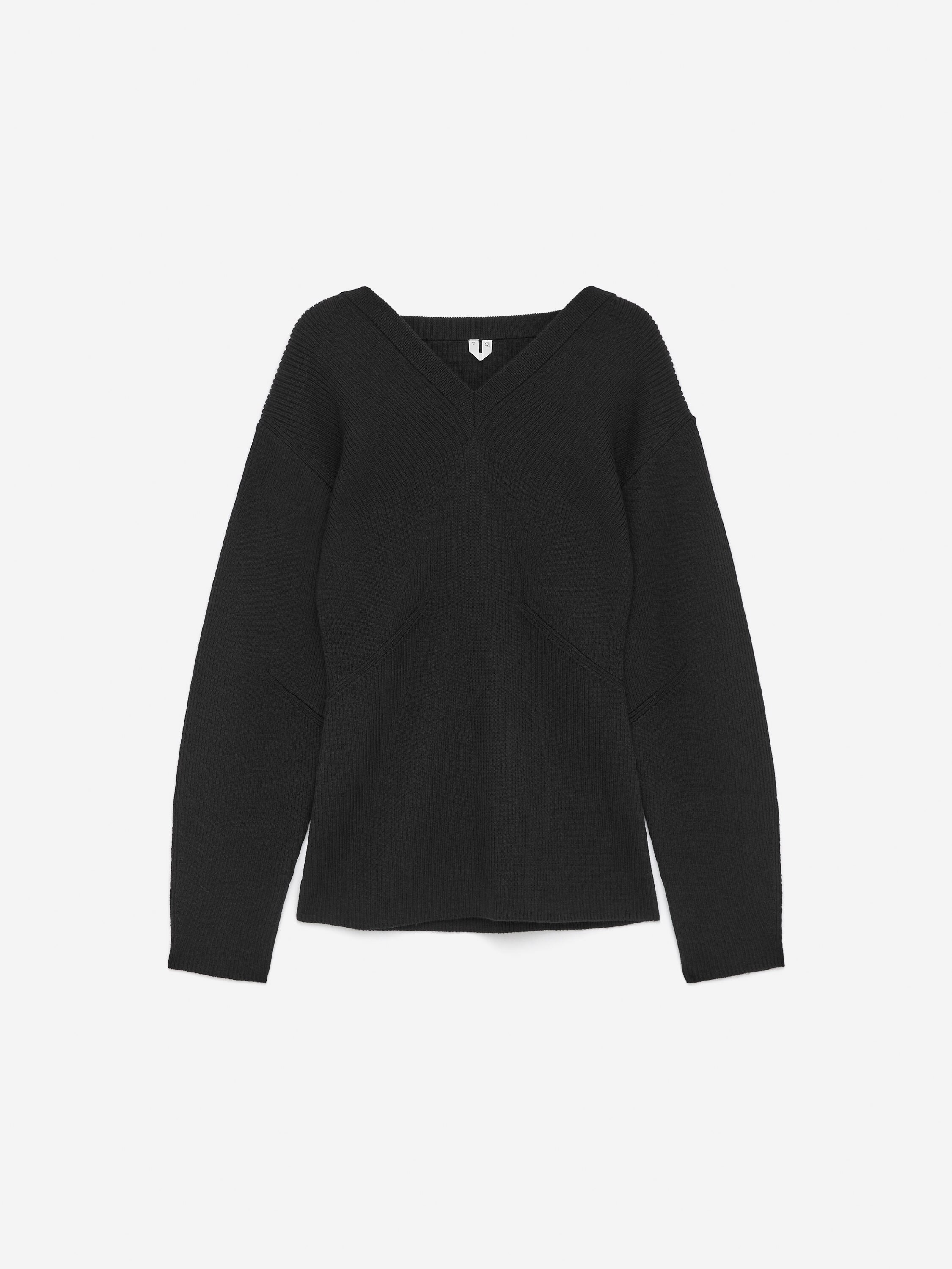 Baumwollstoff Pullover Damen Schwarz WeiÃƒÂŸ Pullover Mit V