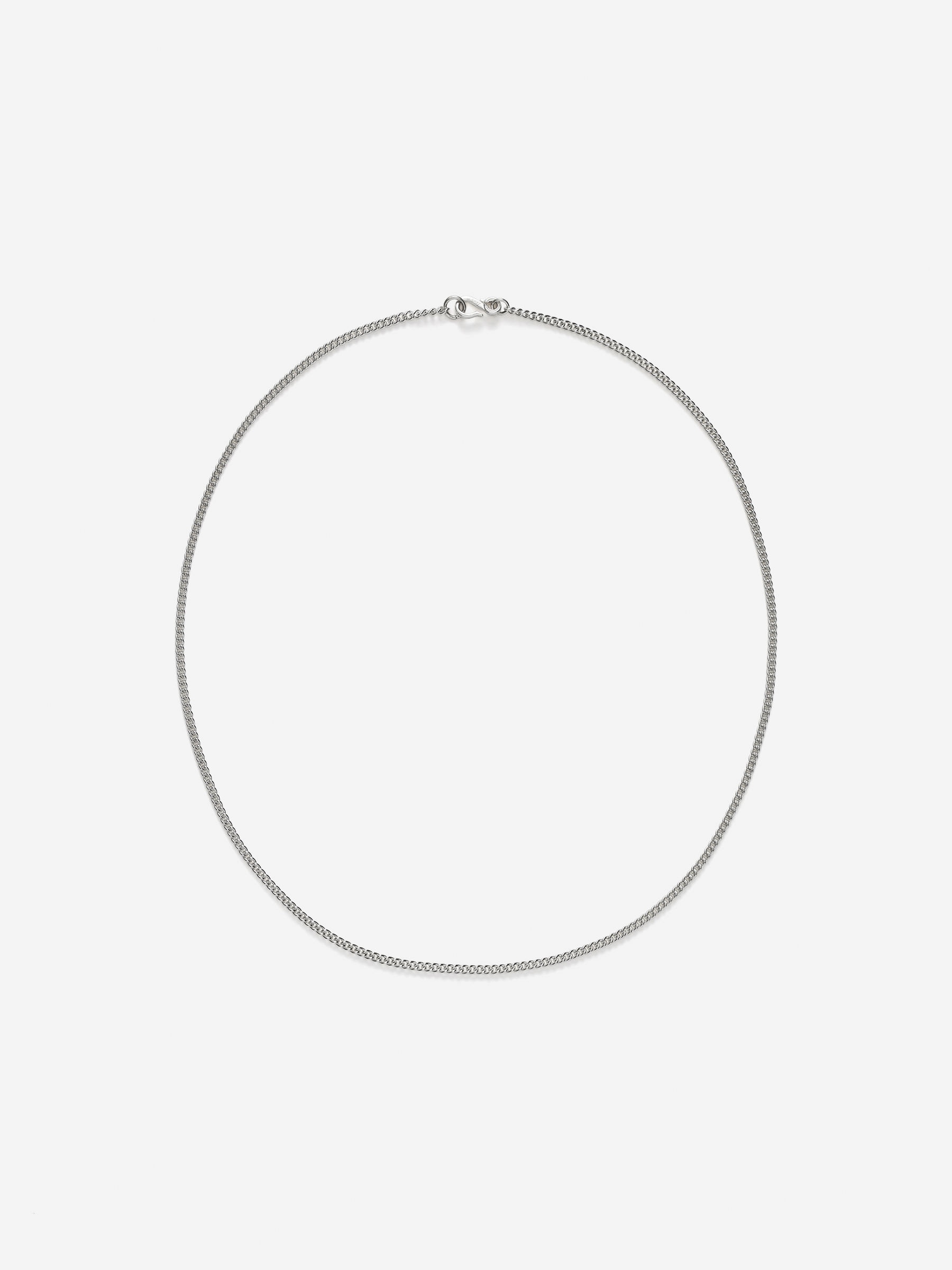 Collar de cadena estrecho de plata de ley - Plateado - Men - StillMedia/DescriptiveStillLife - 16