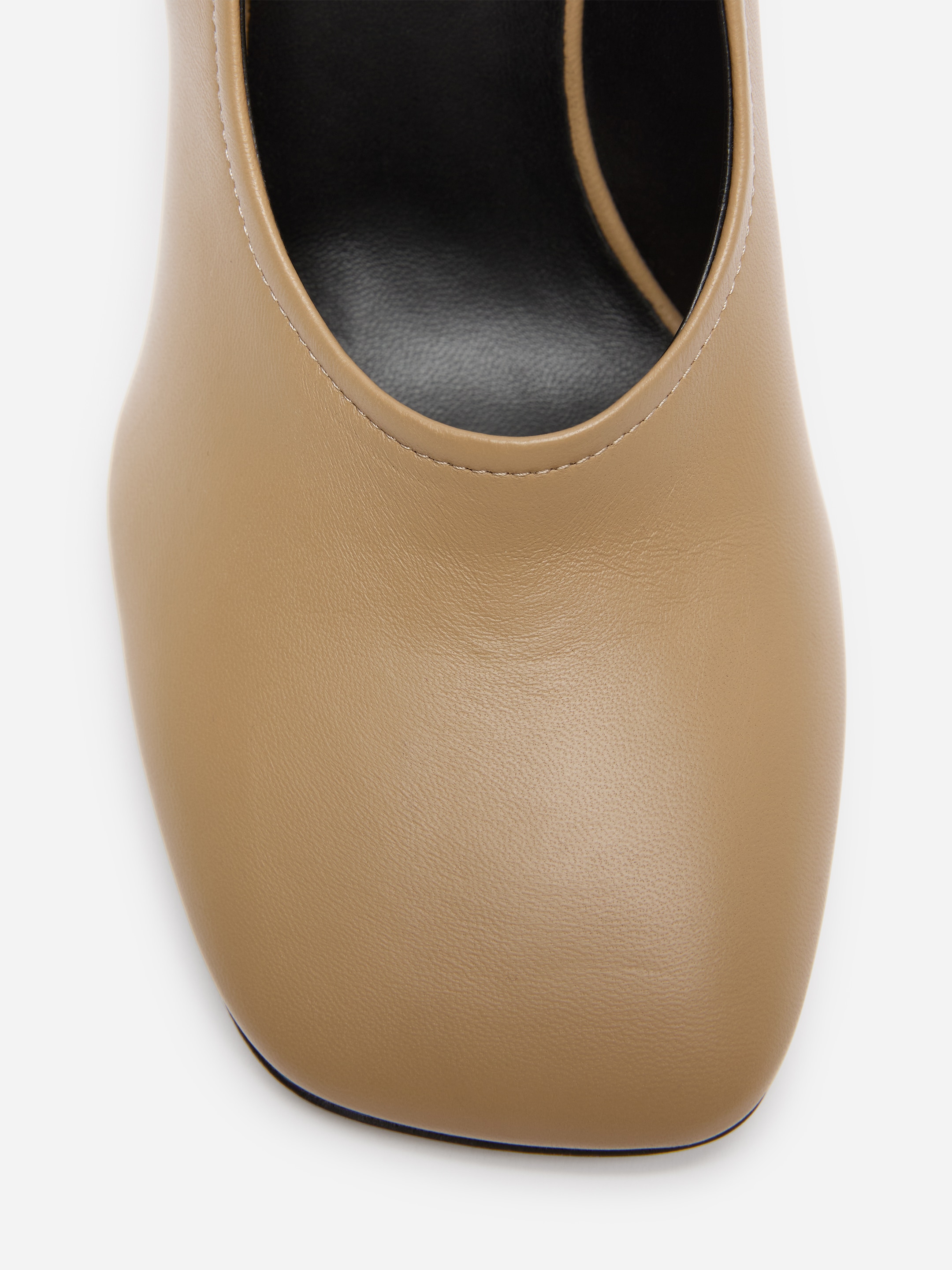 Zapatos de salón en piel con puntera cuadrada - Beige - women - StillMedia/DescriptiveDetail - 3