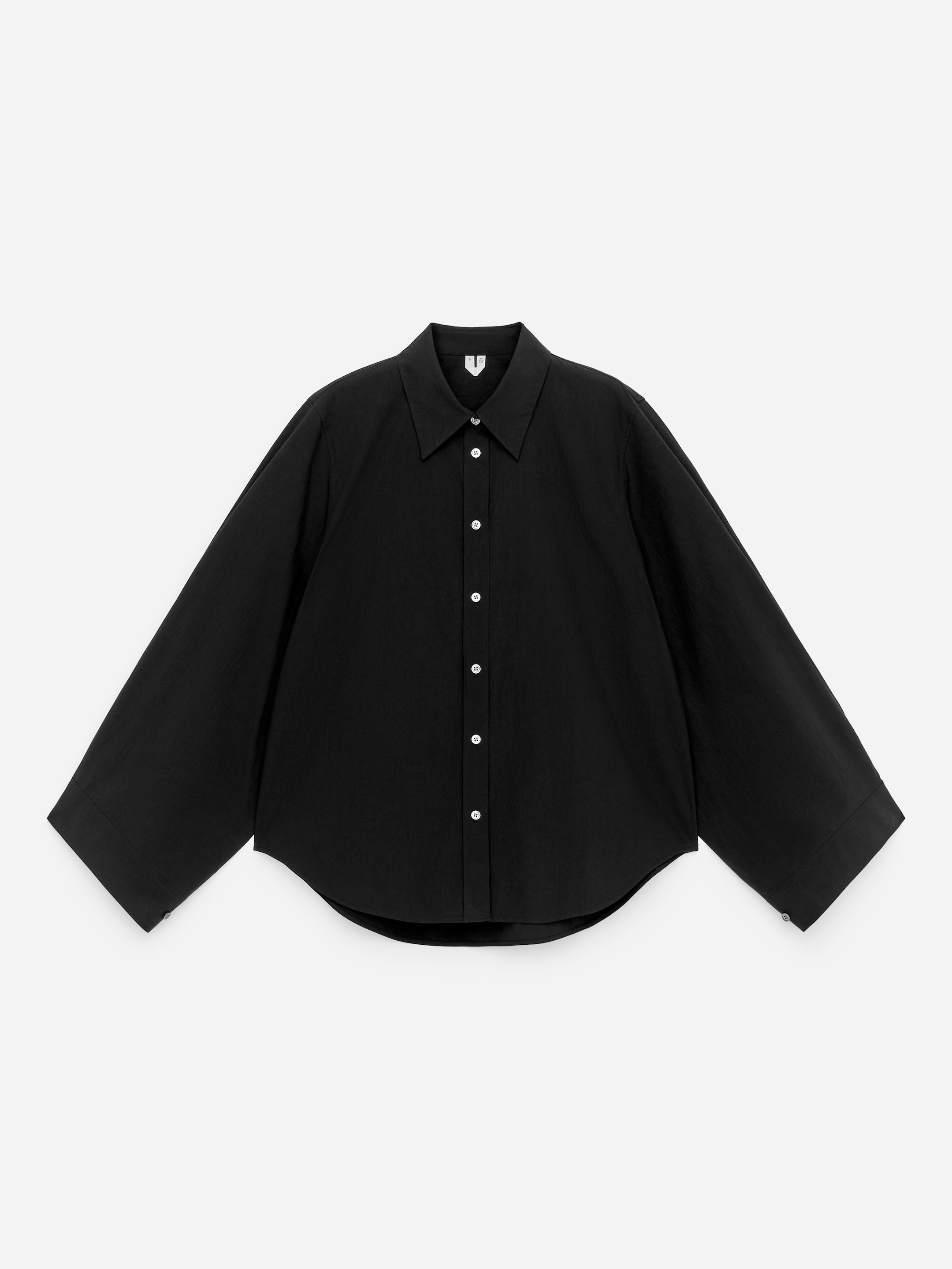 Volume-Sleeve Shirt-Black-17630