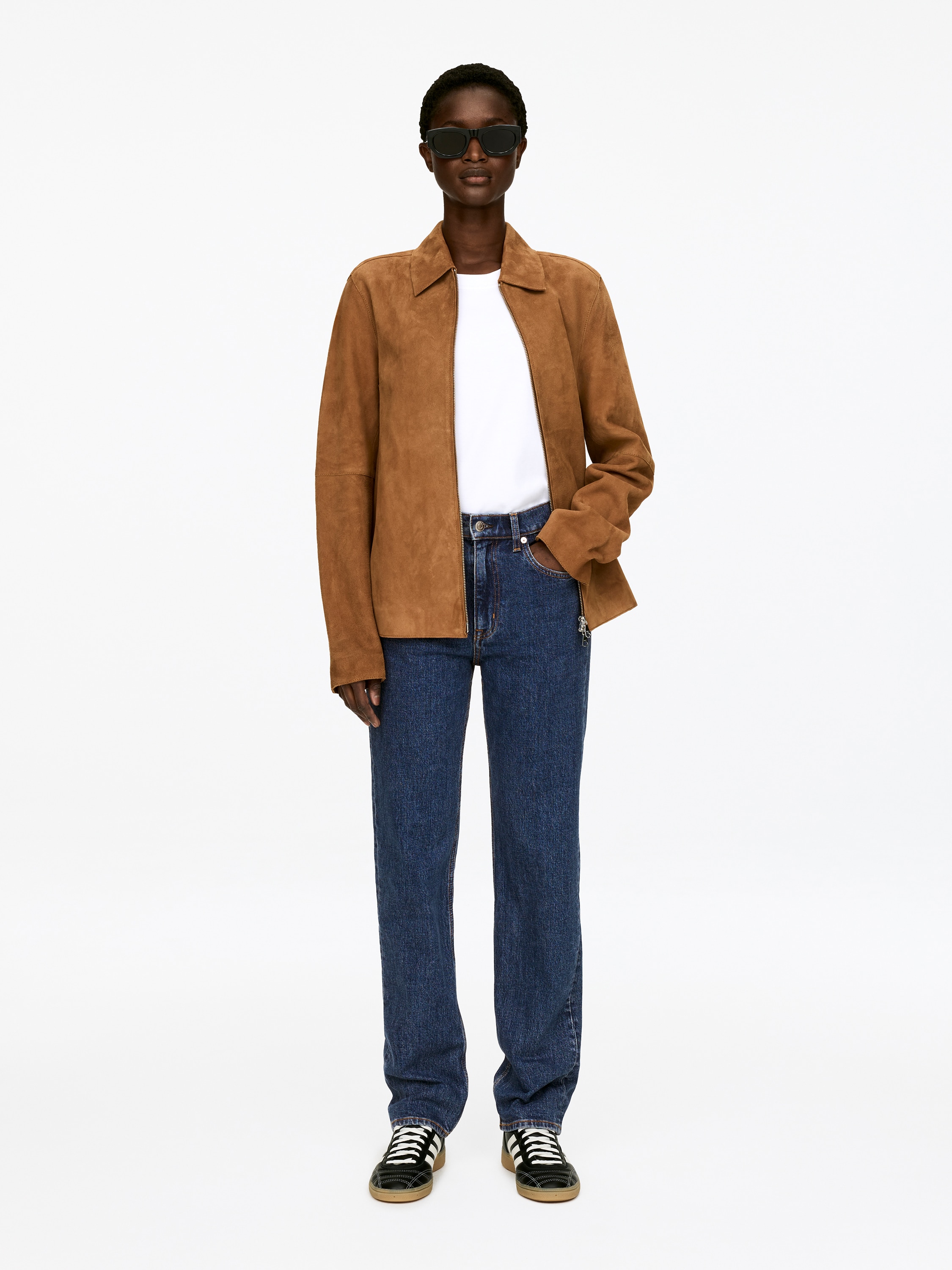 Jade Long Slim Jeans - Bleu/Noir