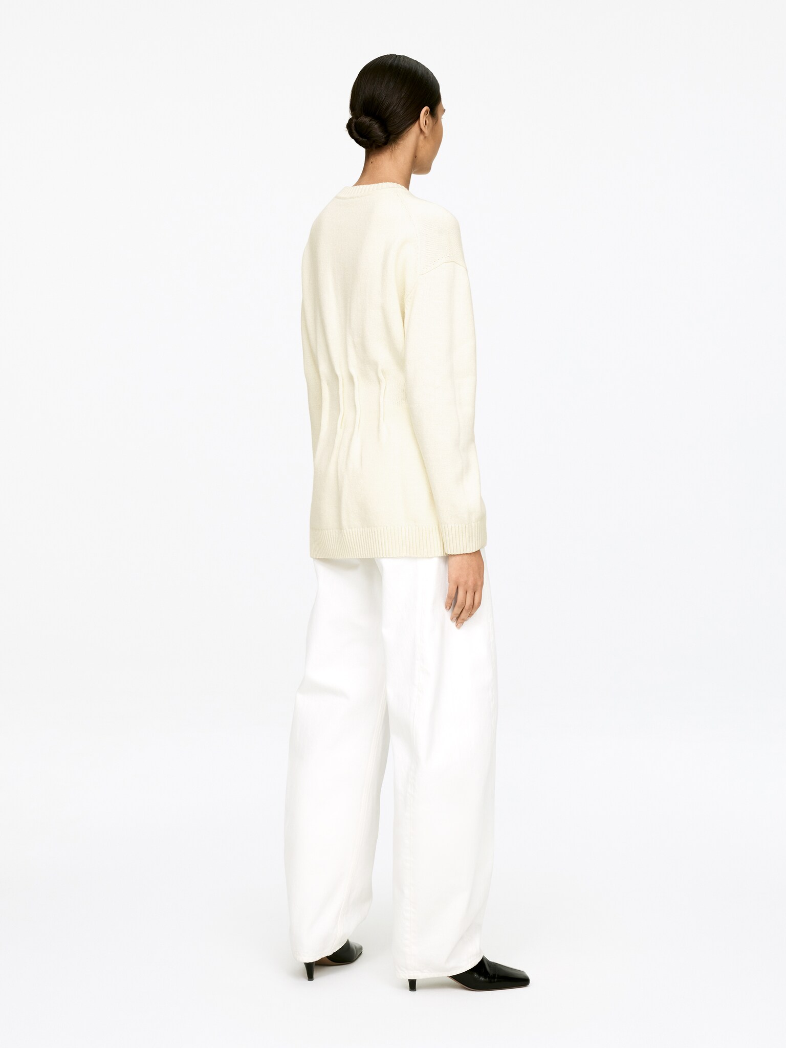 Taillierter Pullover - Cremeweiß - 5