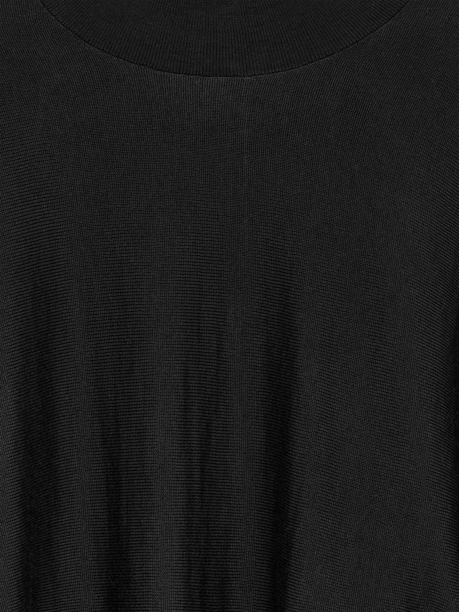Pull col roulé en laine mérinos - Noir - 5