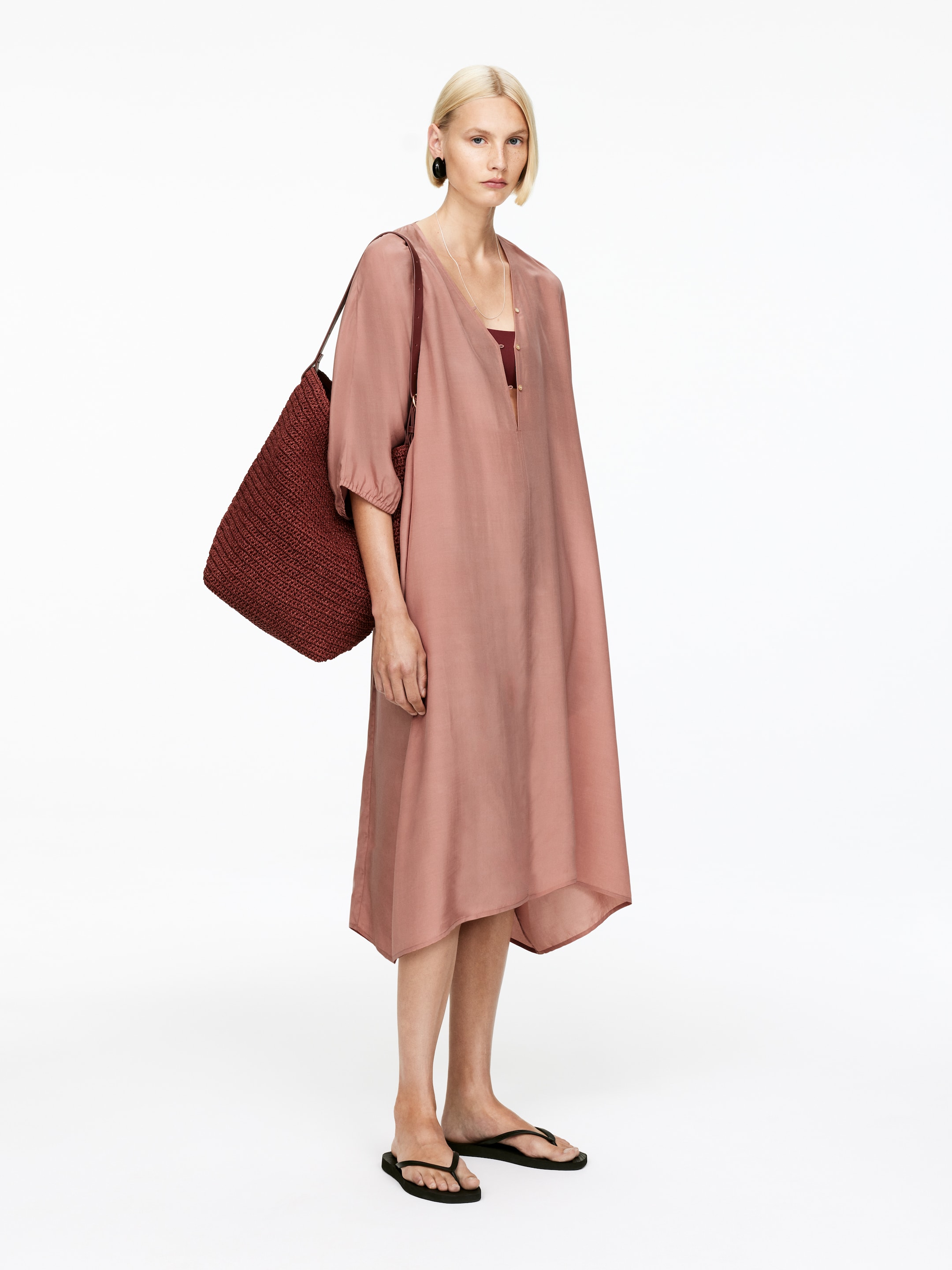 Visualizza immagine più grande: Copricostume in misto lyocell - Rosa polvere - DONNA | H&M IT 3