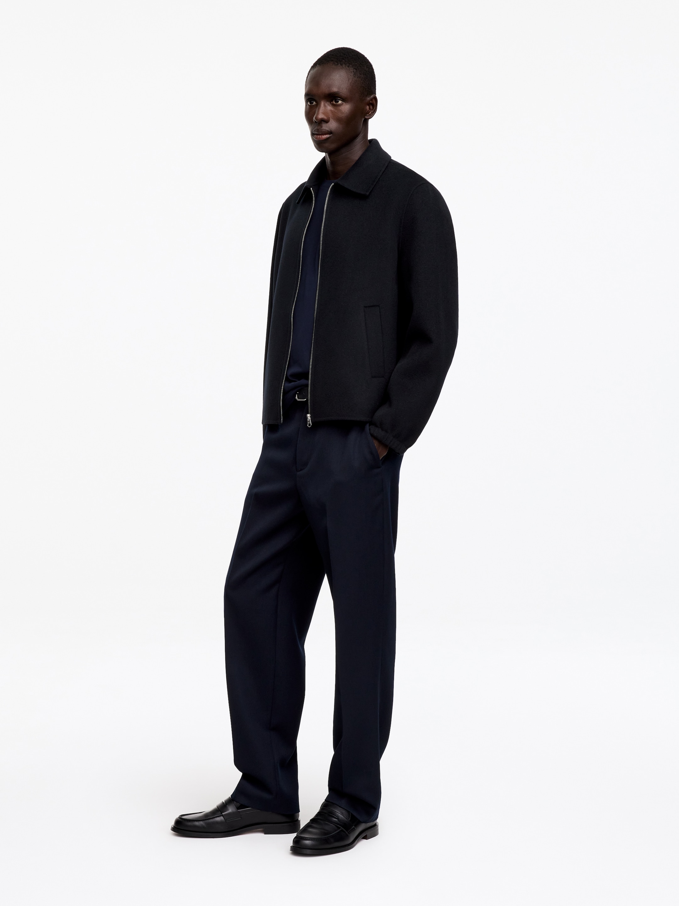 Wool Blend Doublé Jacket - Dark Blue - Regular fit - men - StillMedia/Lookbook - 5