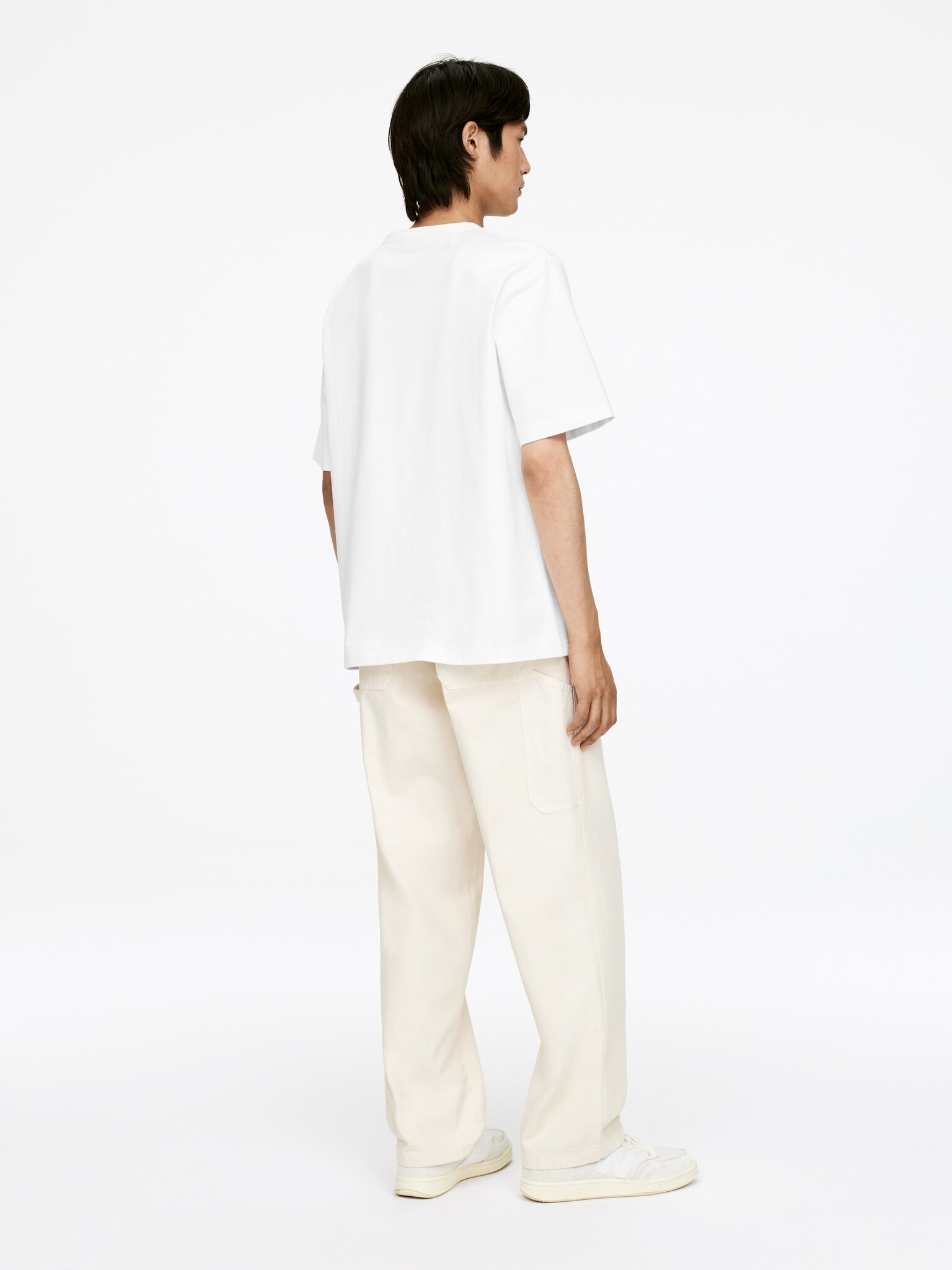 Oversized T-shirt (270 g/m²) - Hvid/Sort/Havre/Mørkeblå - 4