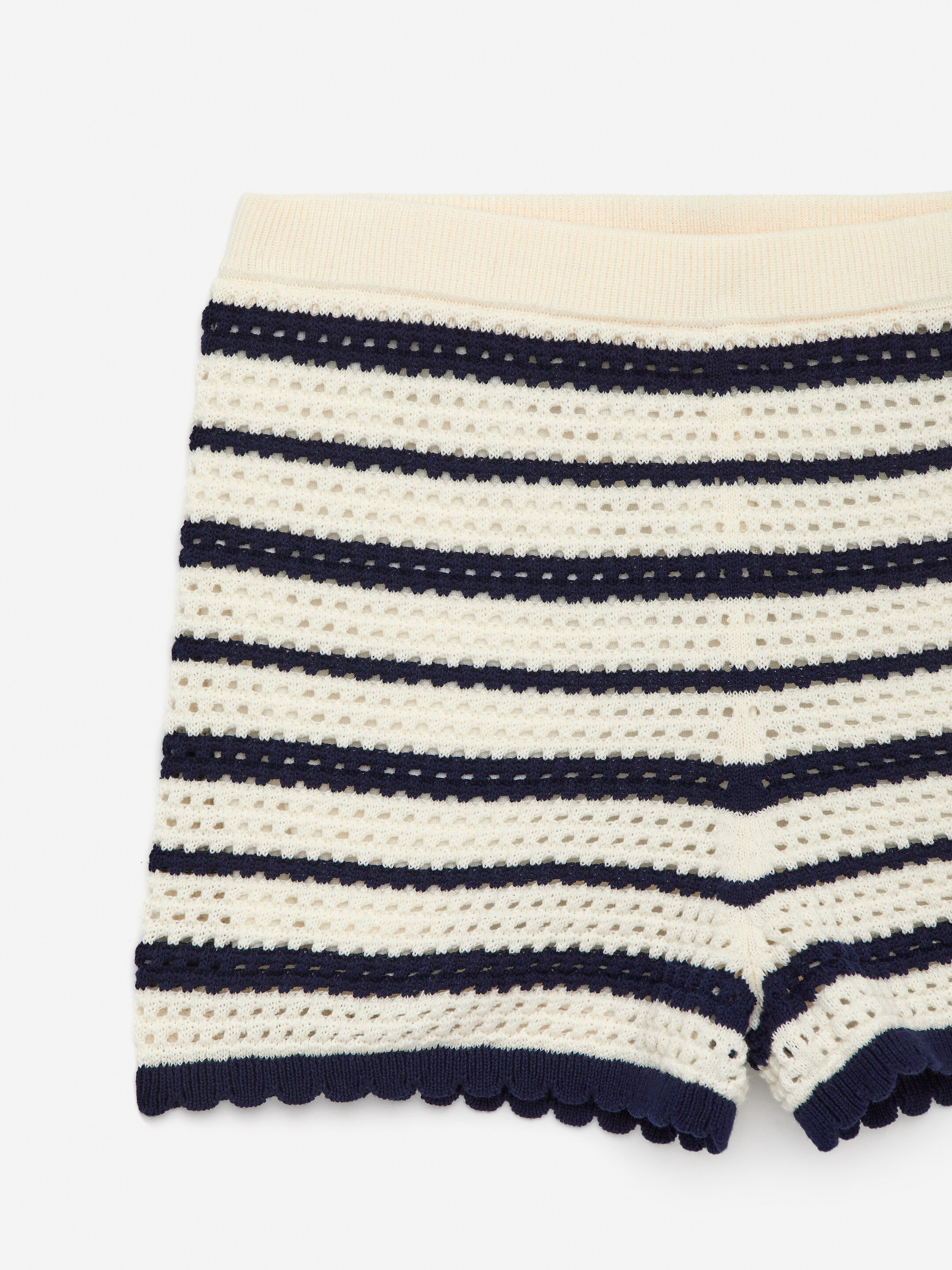 Short en maille pointelle - Bleu foncé/Blanc cassé - Regular fit - Enfant - StillMedia/DescriptiveDetail - 3