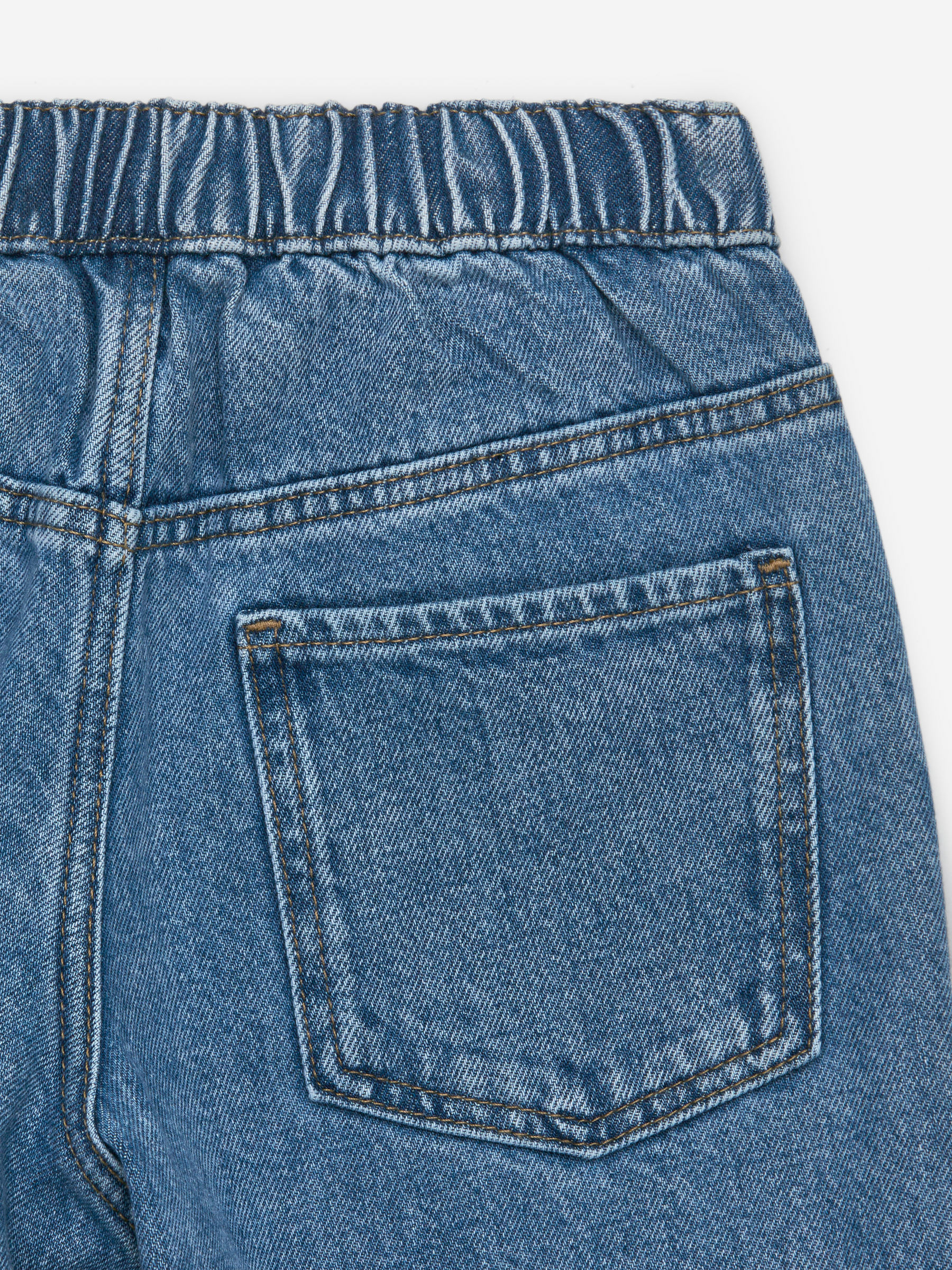 Pull-On Denim Trousers - Mid Blue - Relaxed fit - Children - StillMedia/DescriptiveDetail - 3