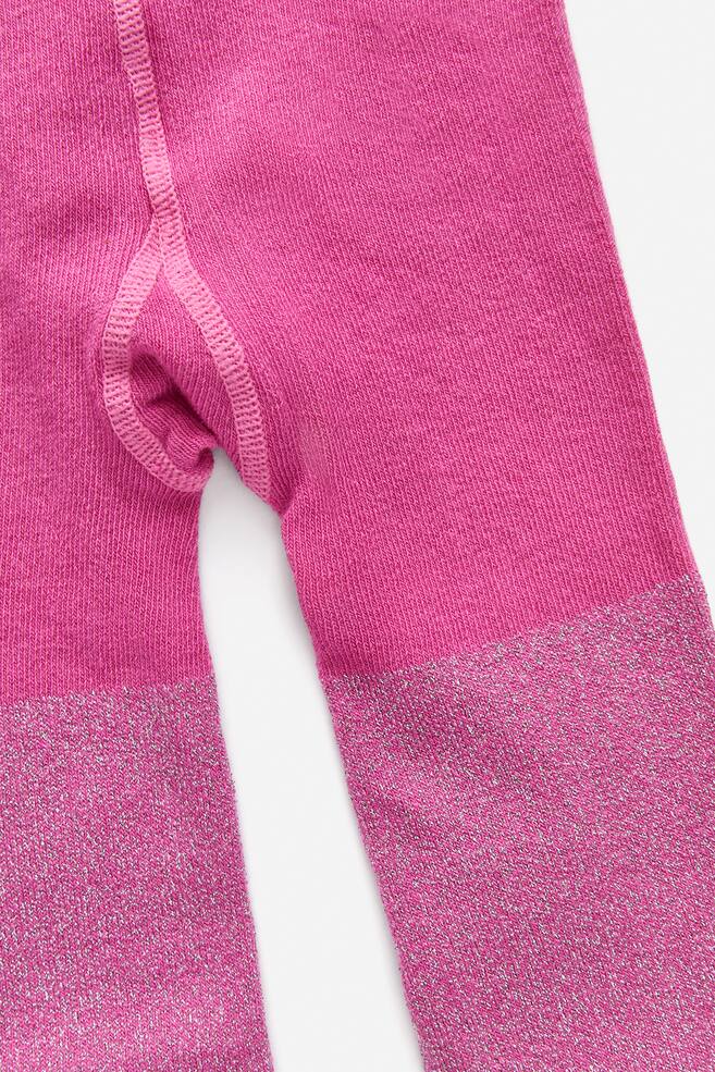 Glitter Tights-Dark Pink - 2