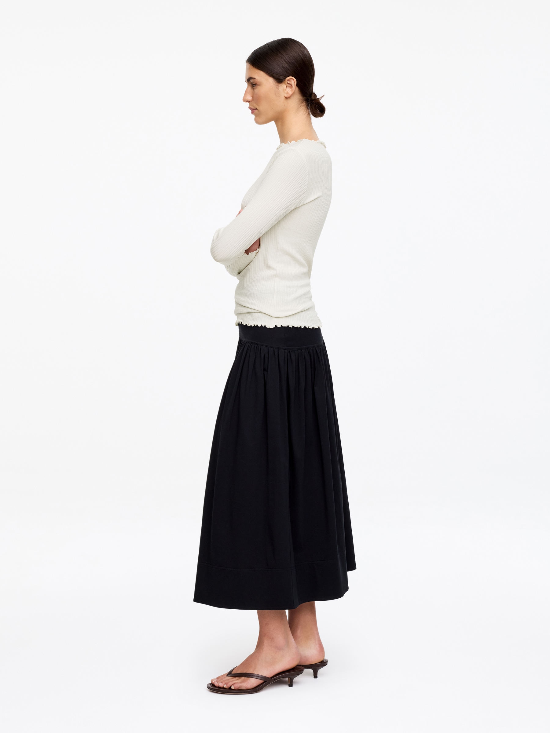 Boat-Neck Top - Off White - Regular fit - Women - StillMedia/Lookbook - 5