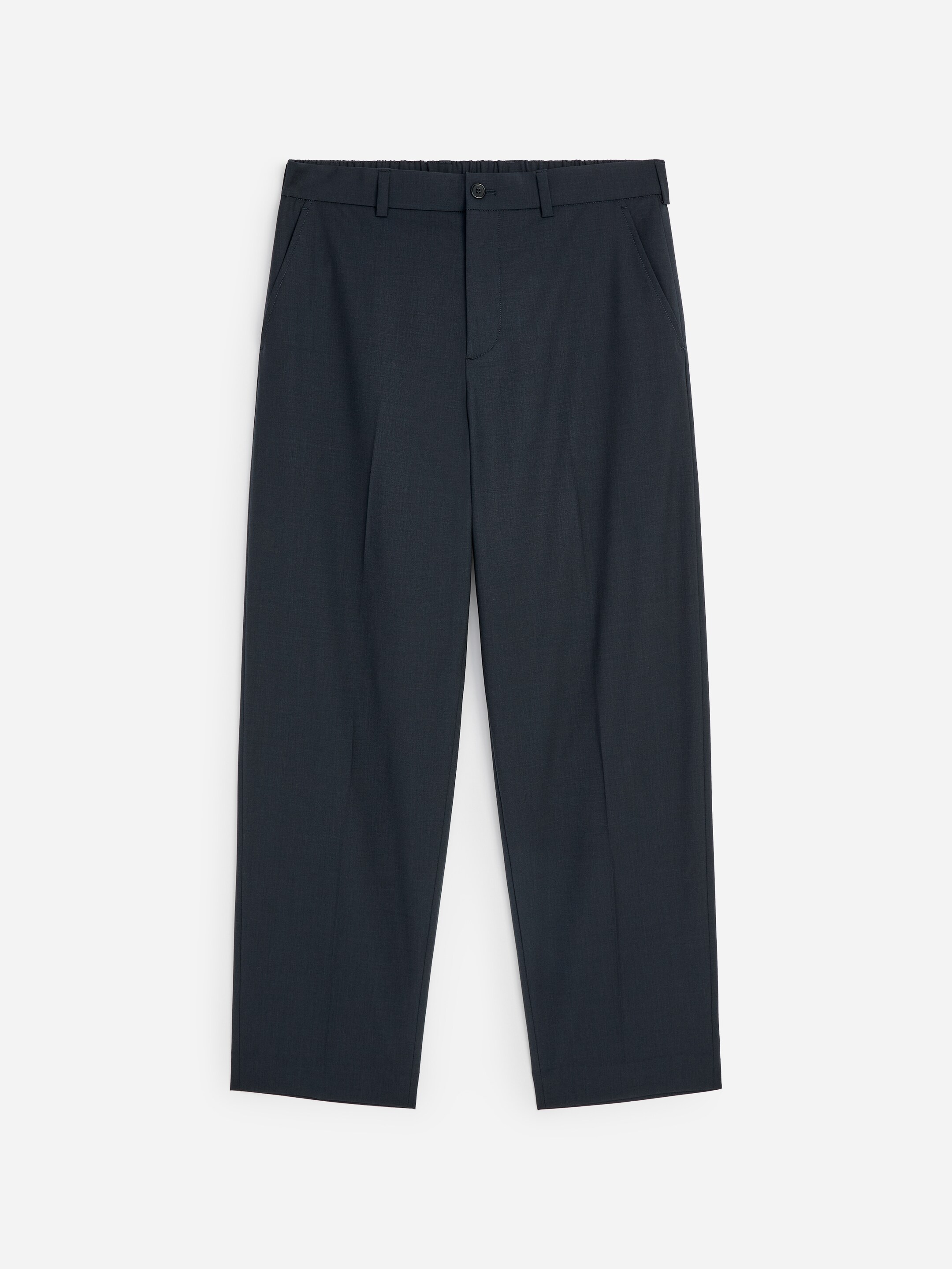 Relaxed Lightweight Wool Trousers - Dark Blue - Relaxed fit - Men - StillMedia/DescriptiveStillLife - 1