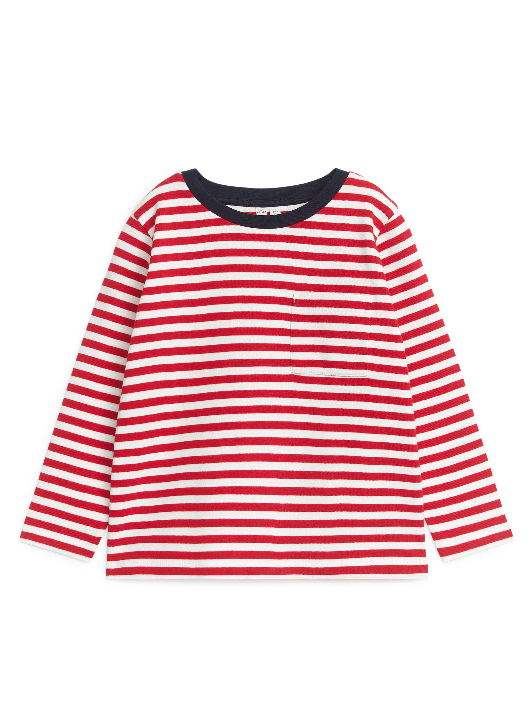 Langarm-T-Shirt - Rot/Ecru - Regular Fit - Kinder - StillMedia/DescriptiveStillLife - 1