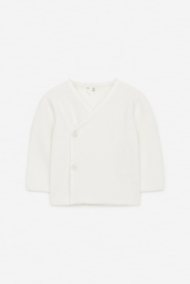 Cardigan per neonati in morbido cotone - Bianco - 1