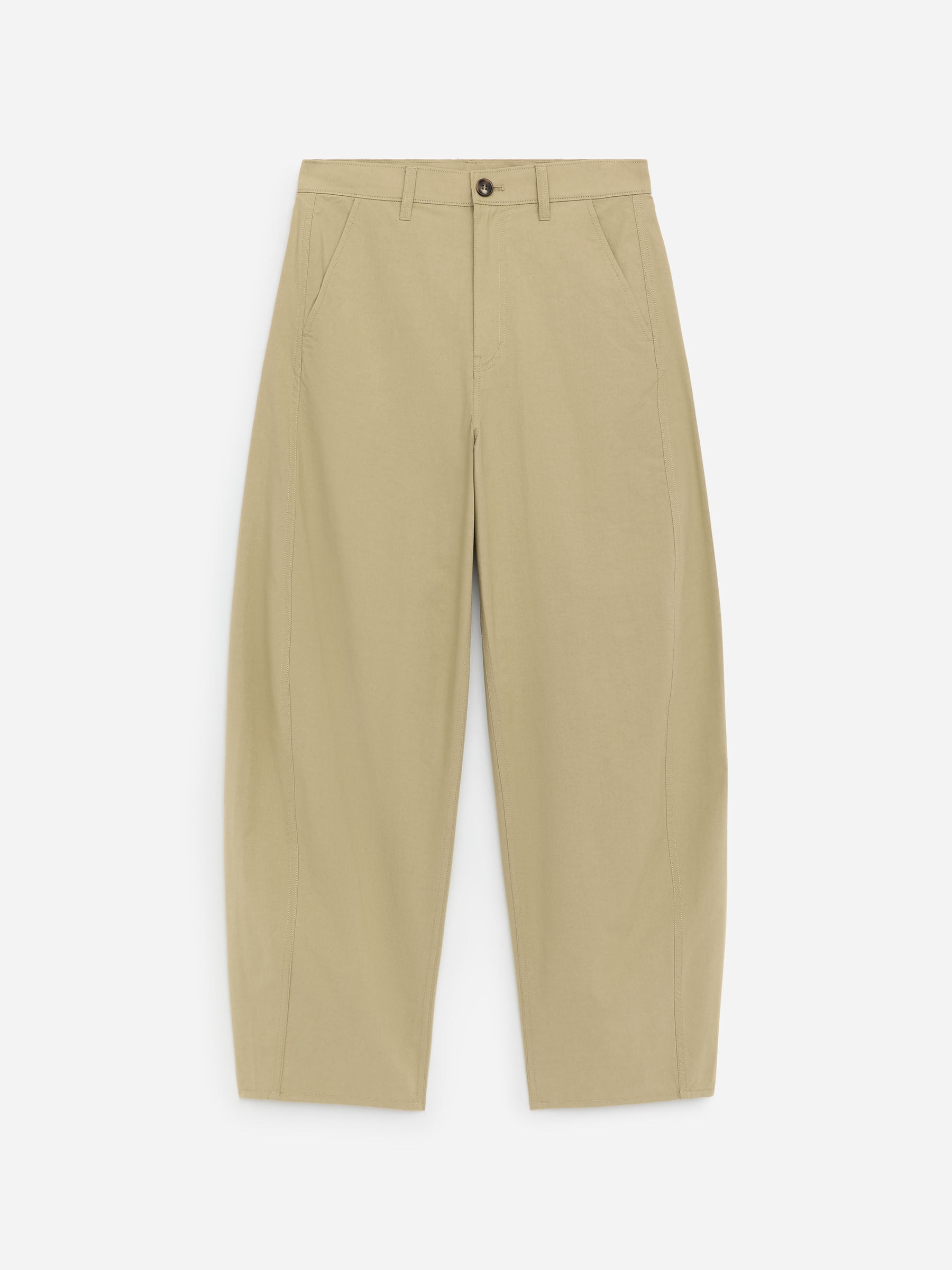 Pantalon jambes barrel-#9A947A-18524