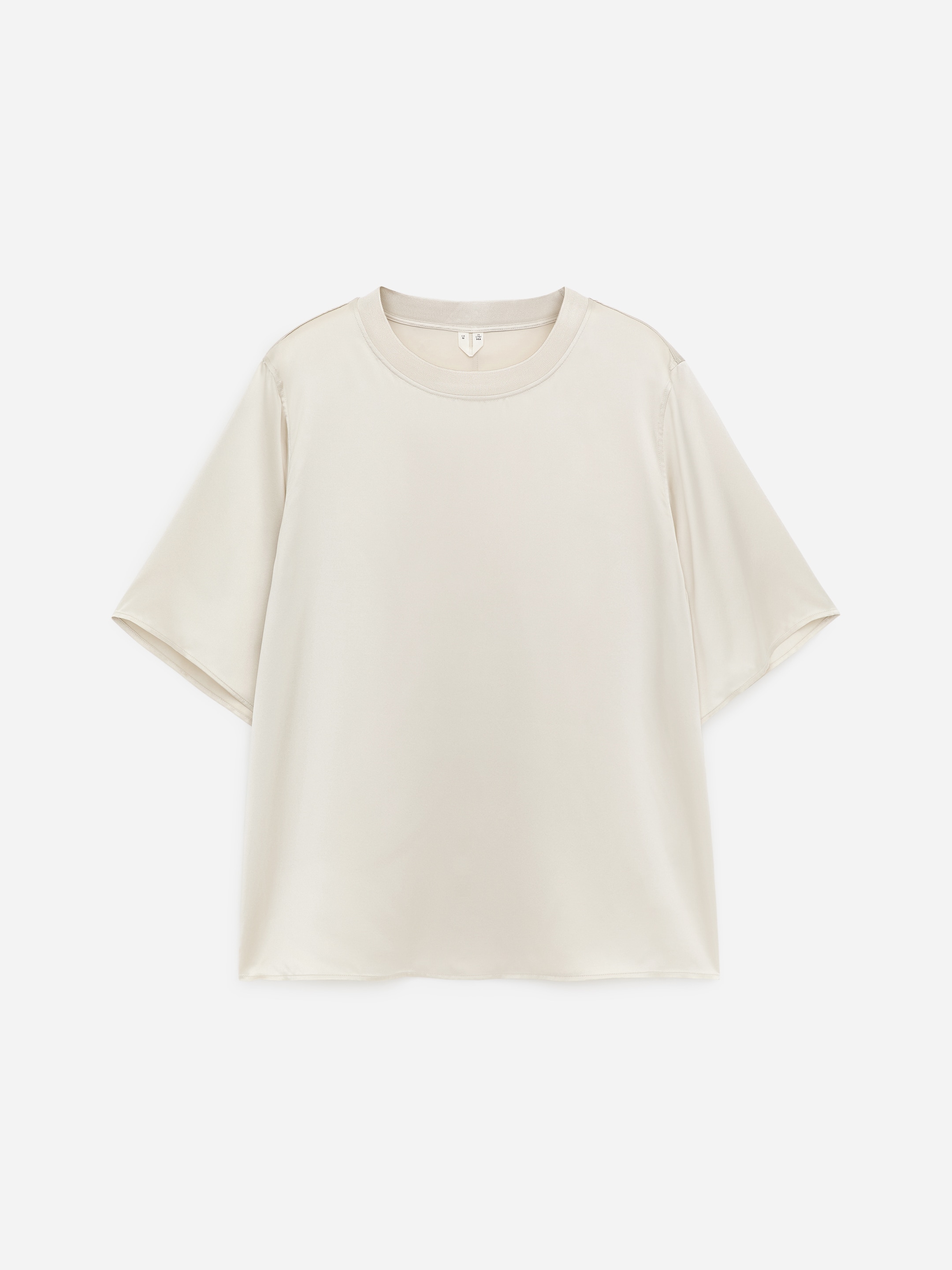 T-shirt in raso di seta-#ffffff-19107